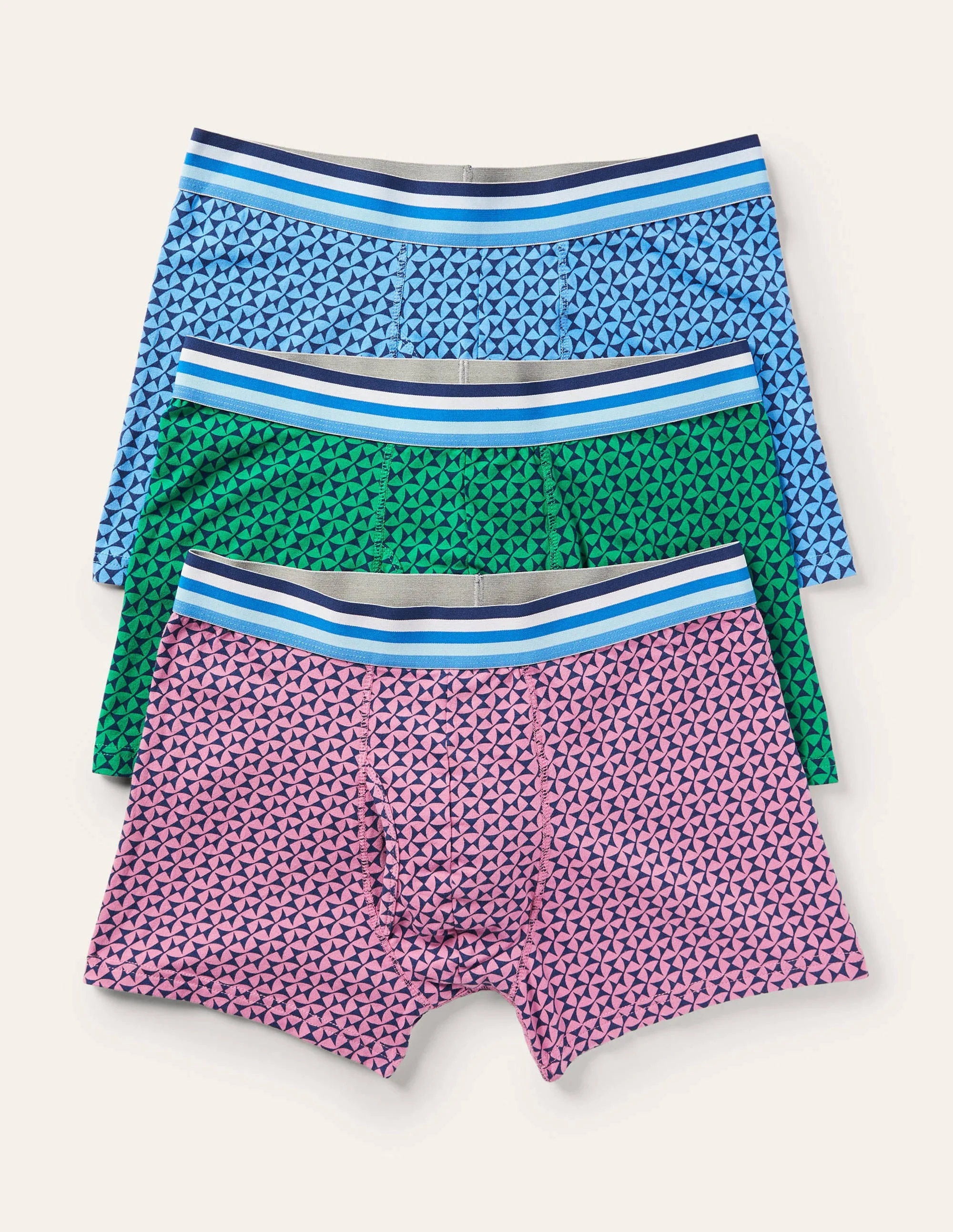 3 Pack Jersey Boxers-Geo Mixed Pack