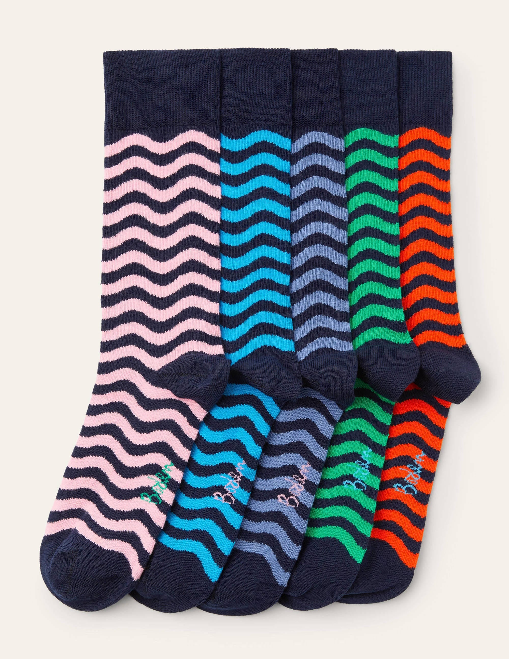 5 Pack Favourite Socks-Wave Multi Pack - Image 2