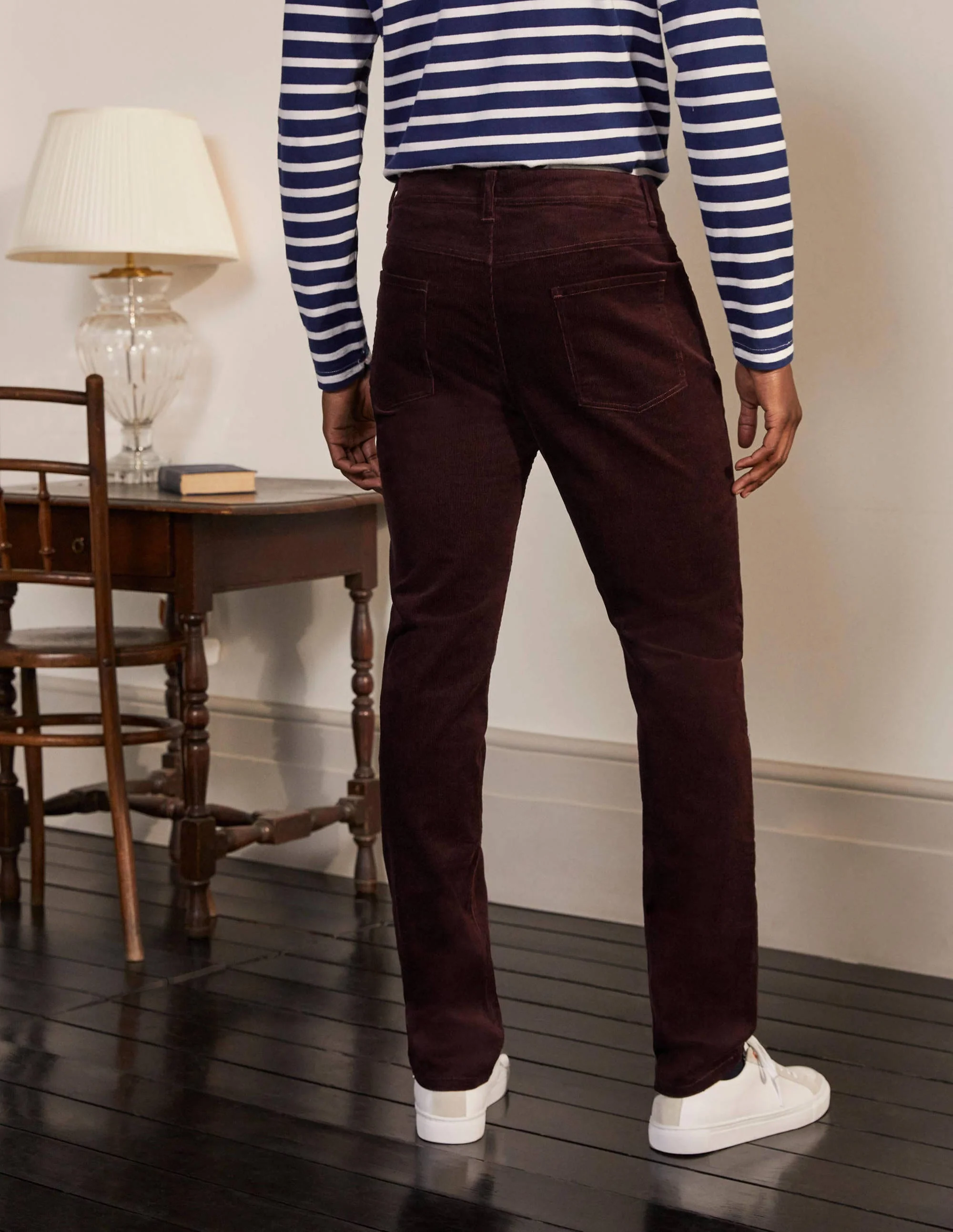 Belvedere Cord Pants-Purple Wine - Image 3