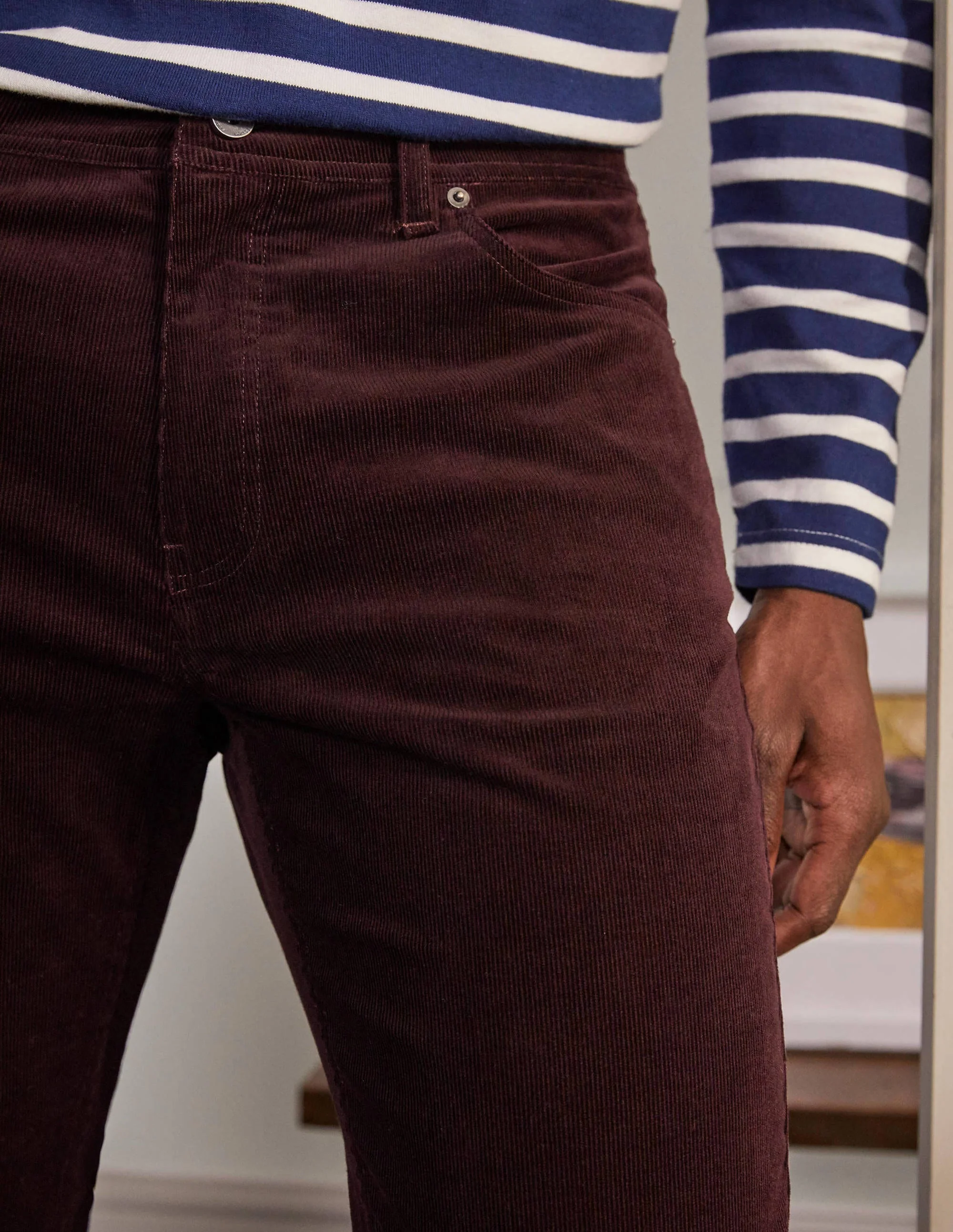 Belvedere Cord Pants-Purple Wine - Image 4