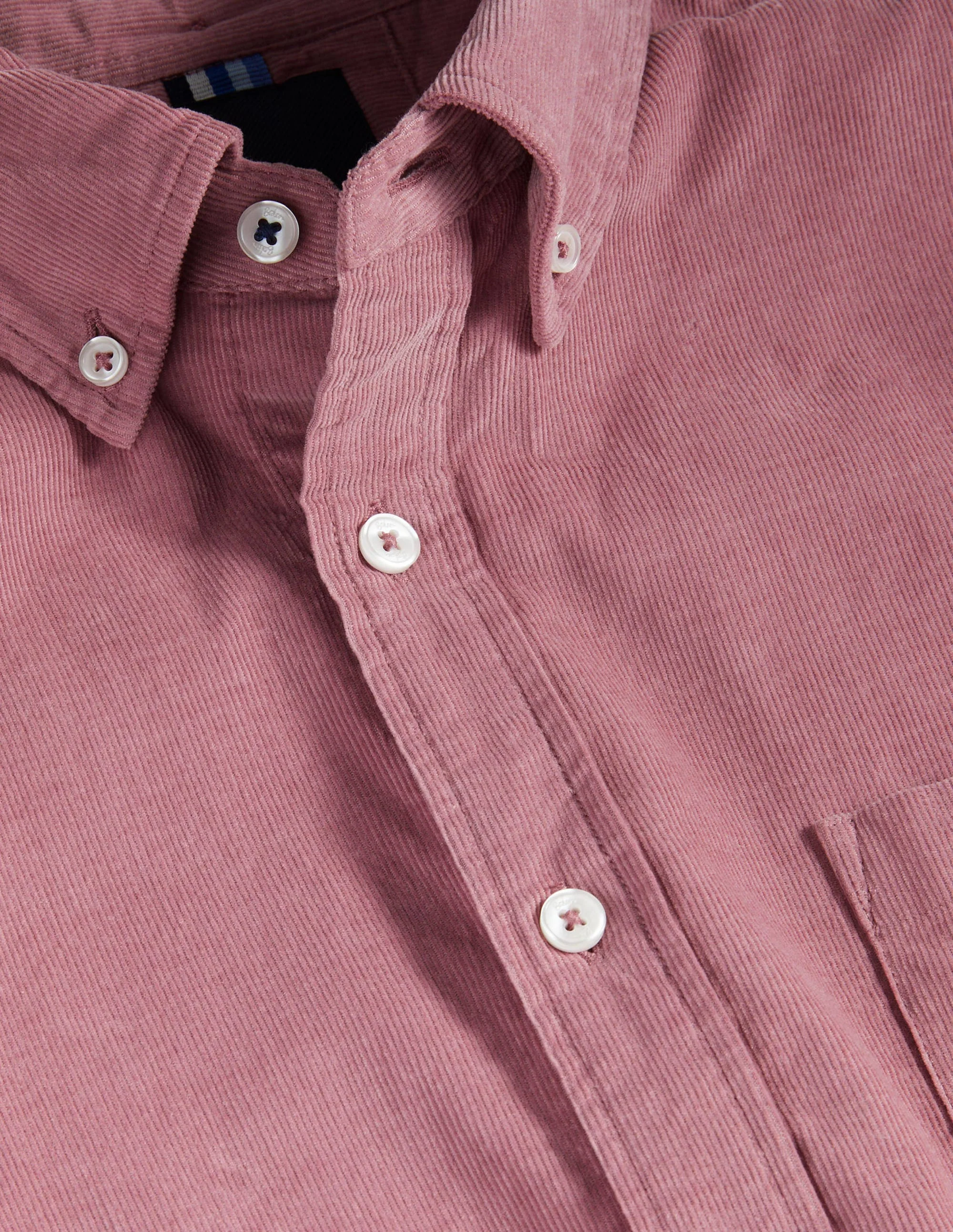 Button Down Cord Shirt-Dusky Pink - Image 9