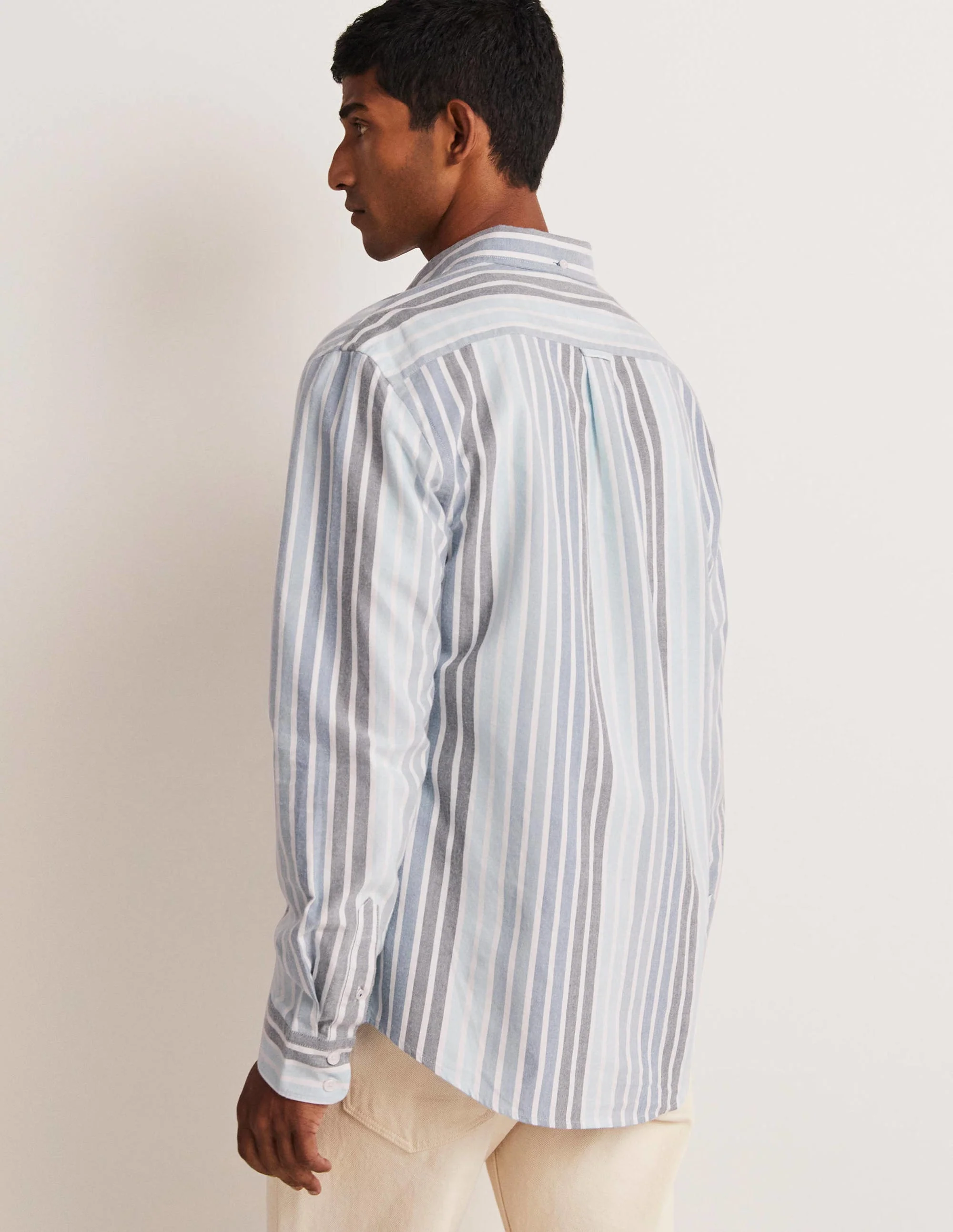 Button Down Oxford Shirt-Blue Oxford Stripe - Image 3