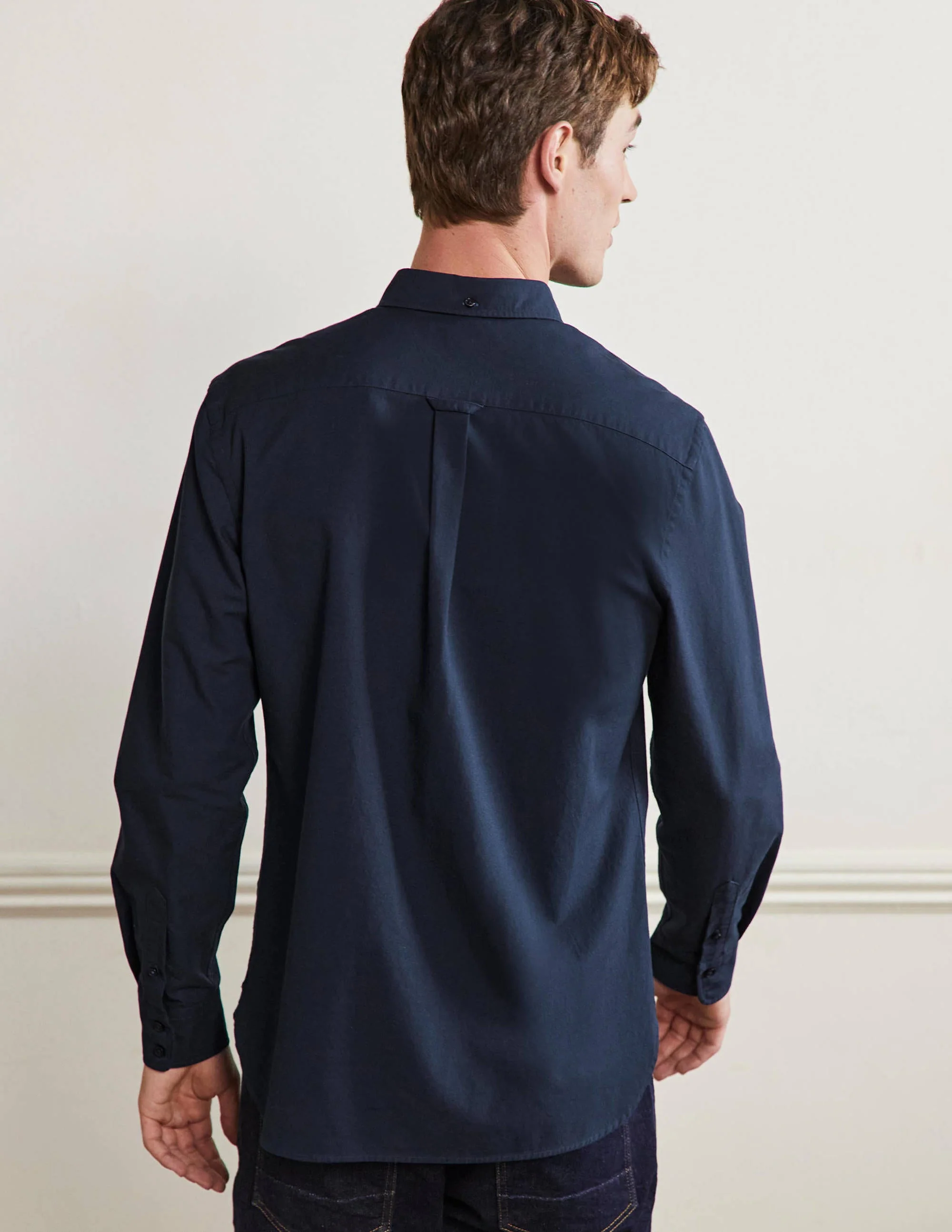 Button Down Oxford Shirt-Navy Rainbow - Image 3
