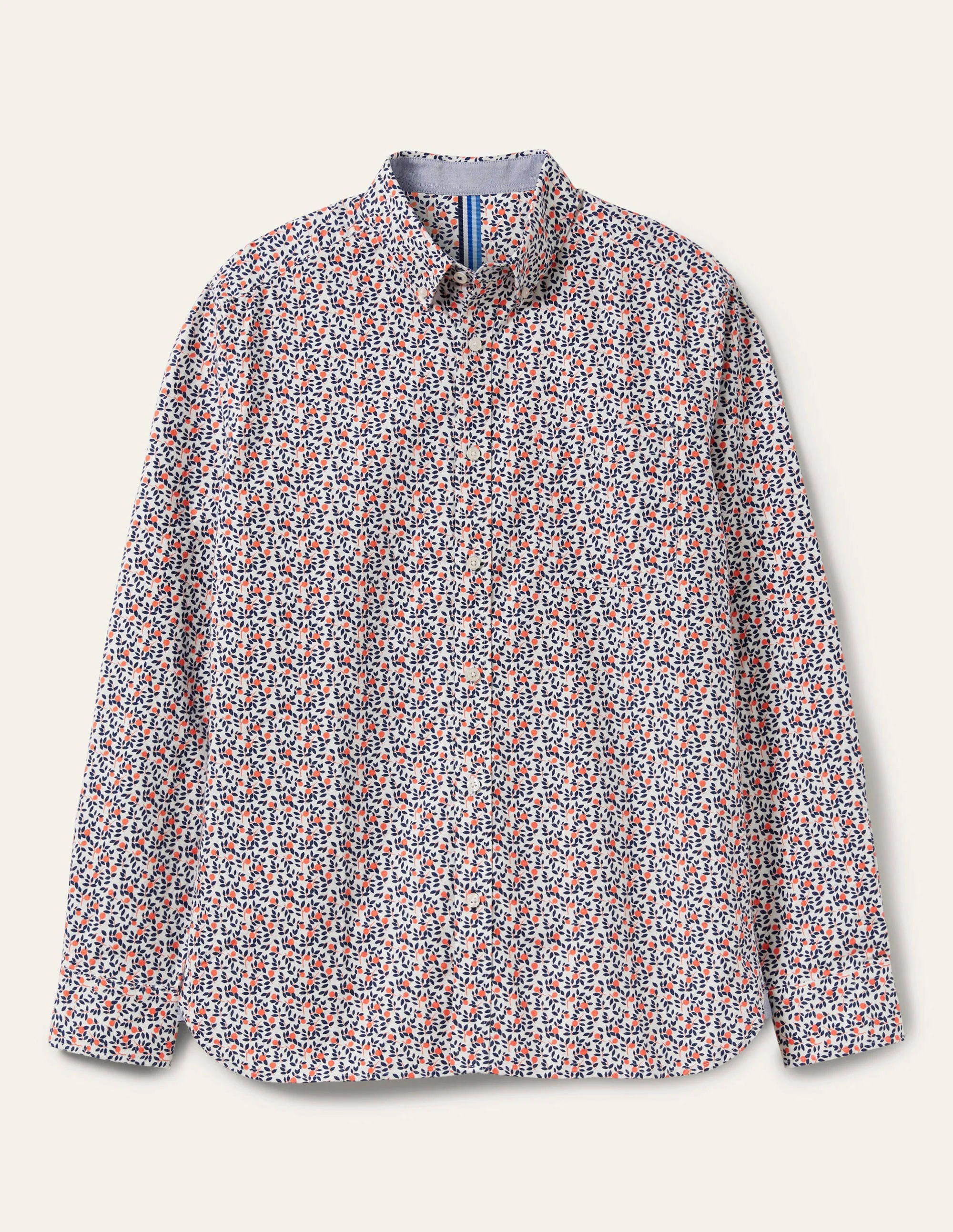Button Down Oxford Shirt-Persimmon Fruit Foliage - Image 6