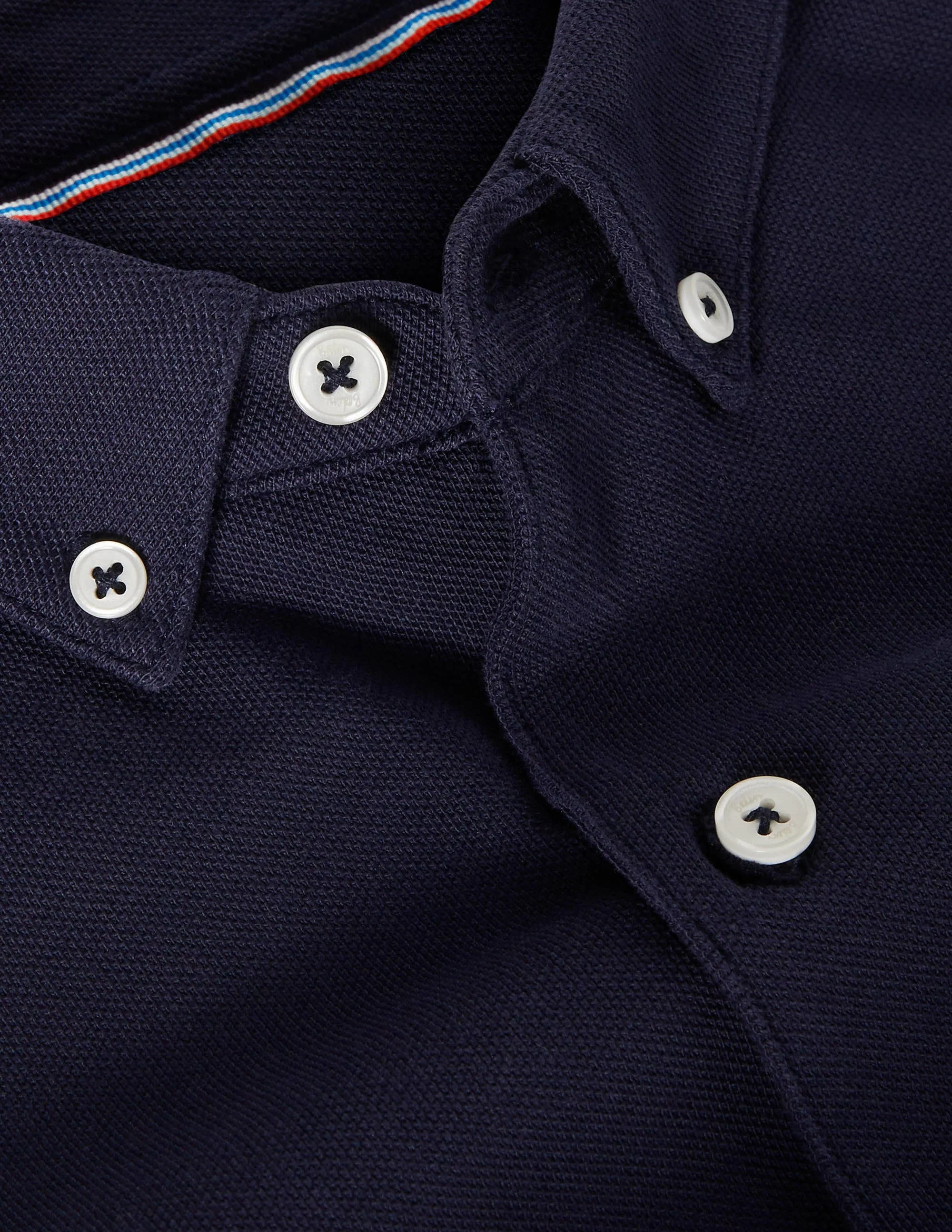 Button Down Piqué Shirt-Navy - Image 6