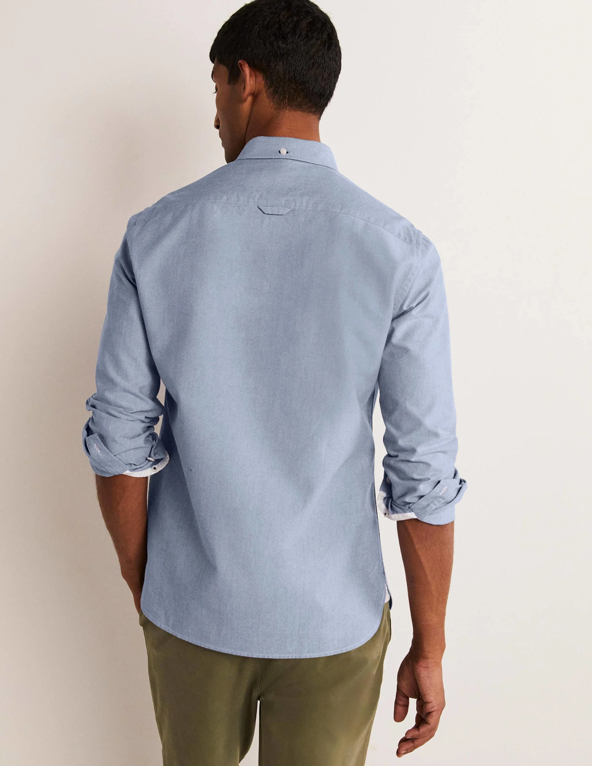 Button Down Slim Shirt-Oxford Blue - Image 3