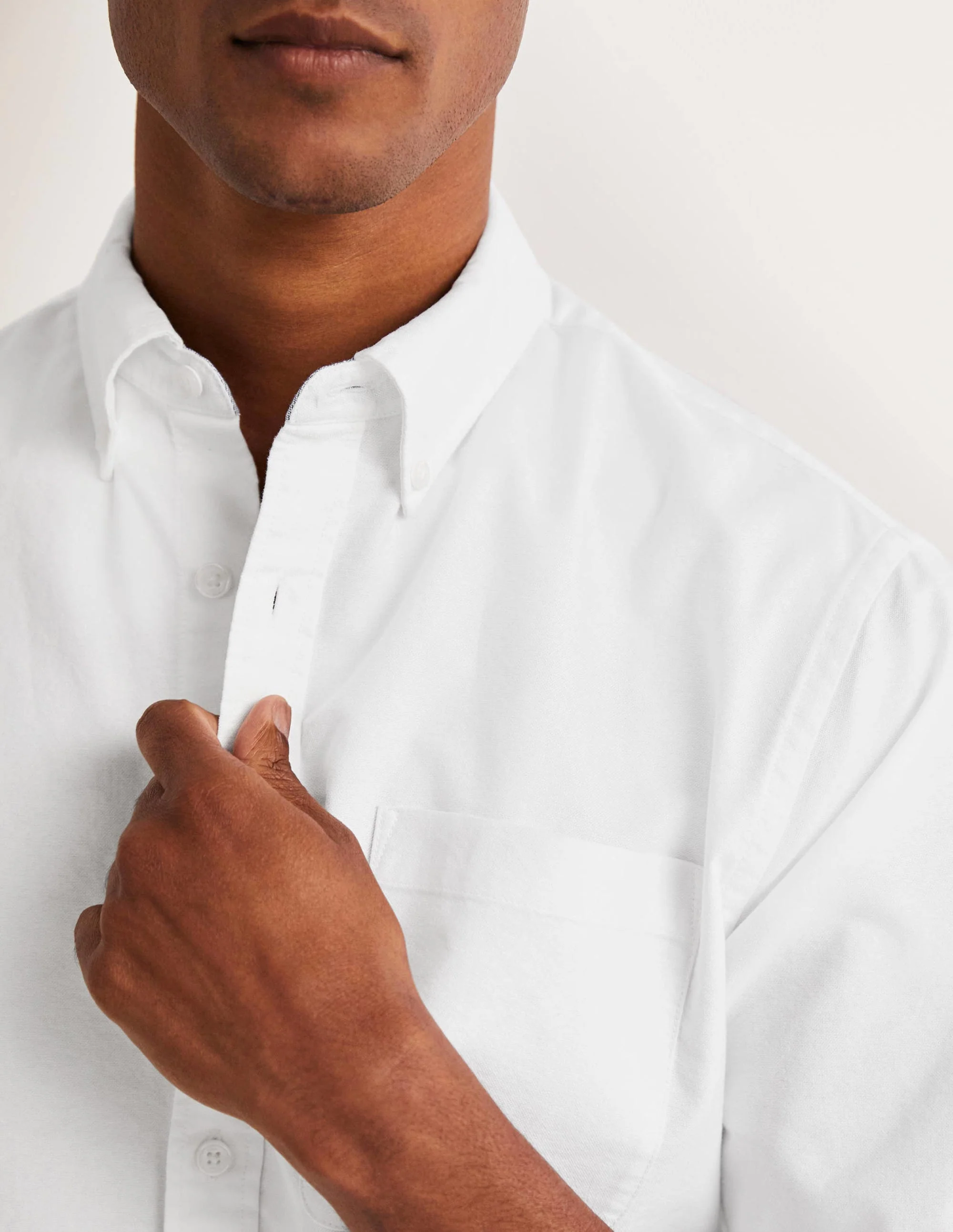 Button Down Slim Shirt-White - Image 2