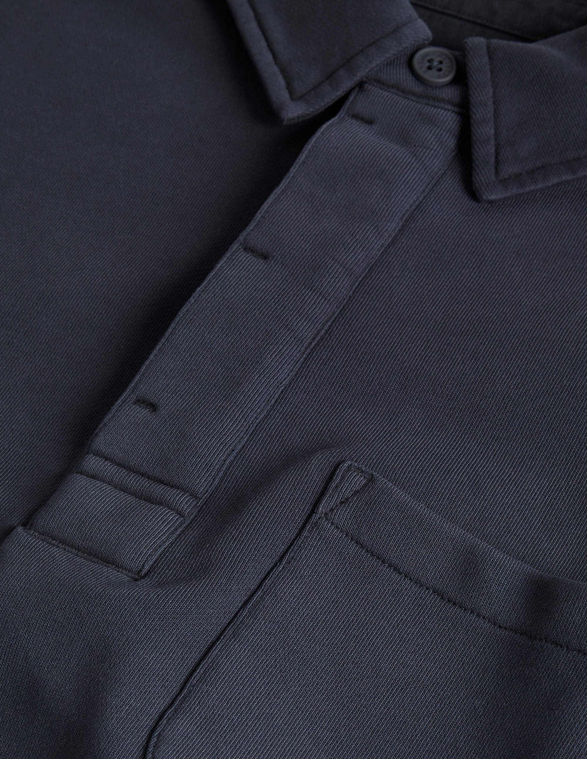 Button Neck Sweatshirt-Navy - Image 6