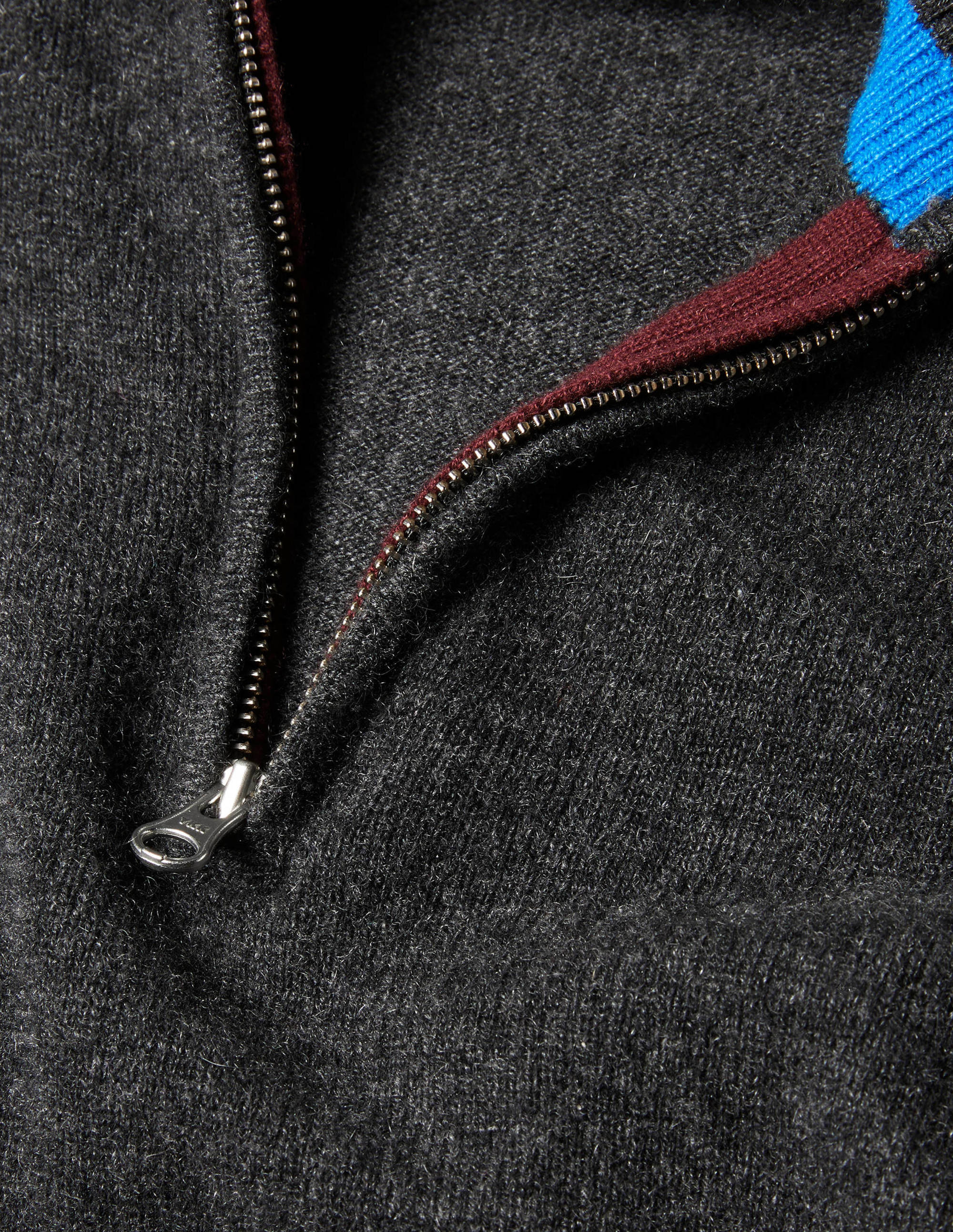 Cashmere Half-Zip Sweater-Dark Grey Melange - Image 7