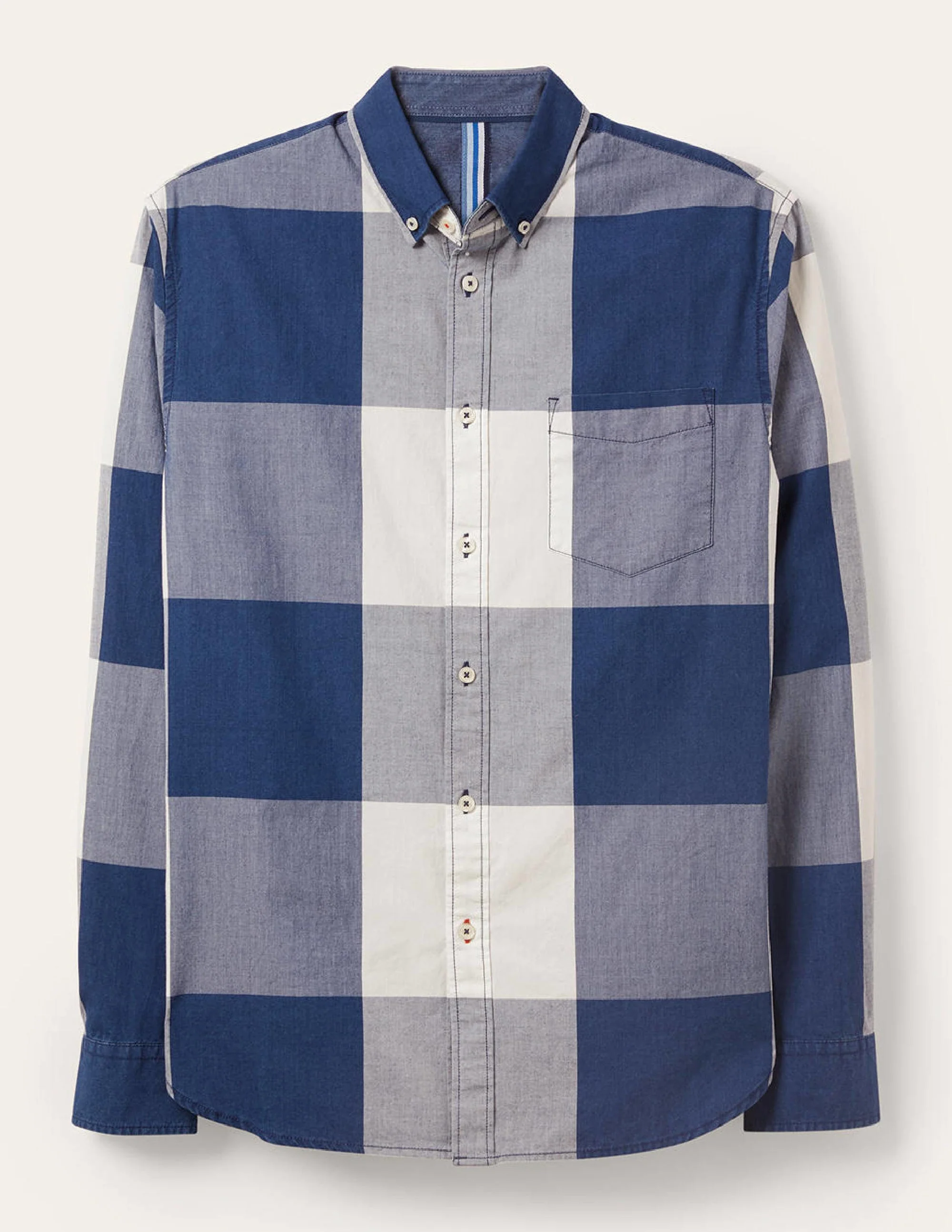 Casual Check Shirt-Indigo Gingham - Image 2