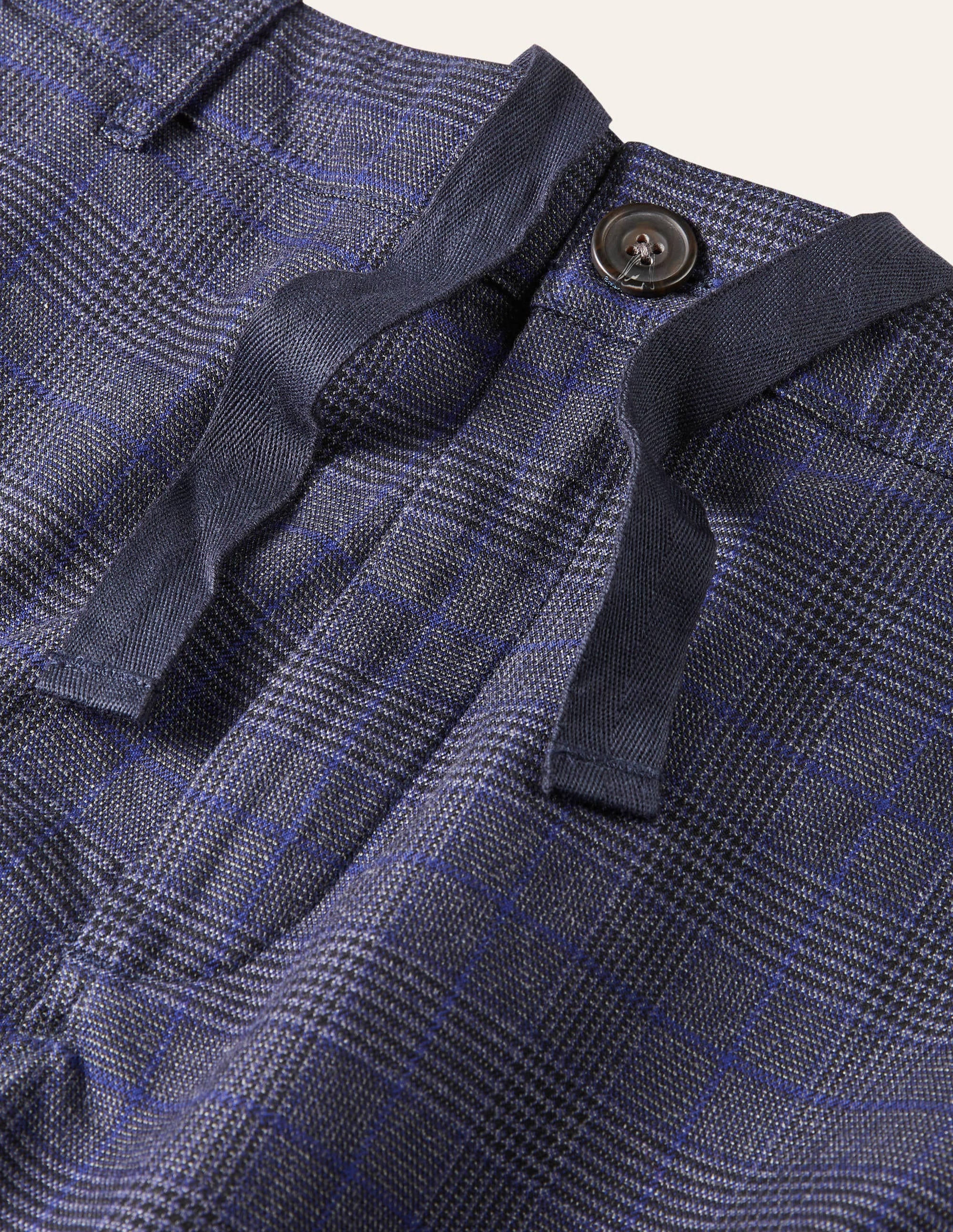 Chaldon Elasticated Pants-Navy Check - Image 5