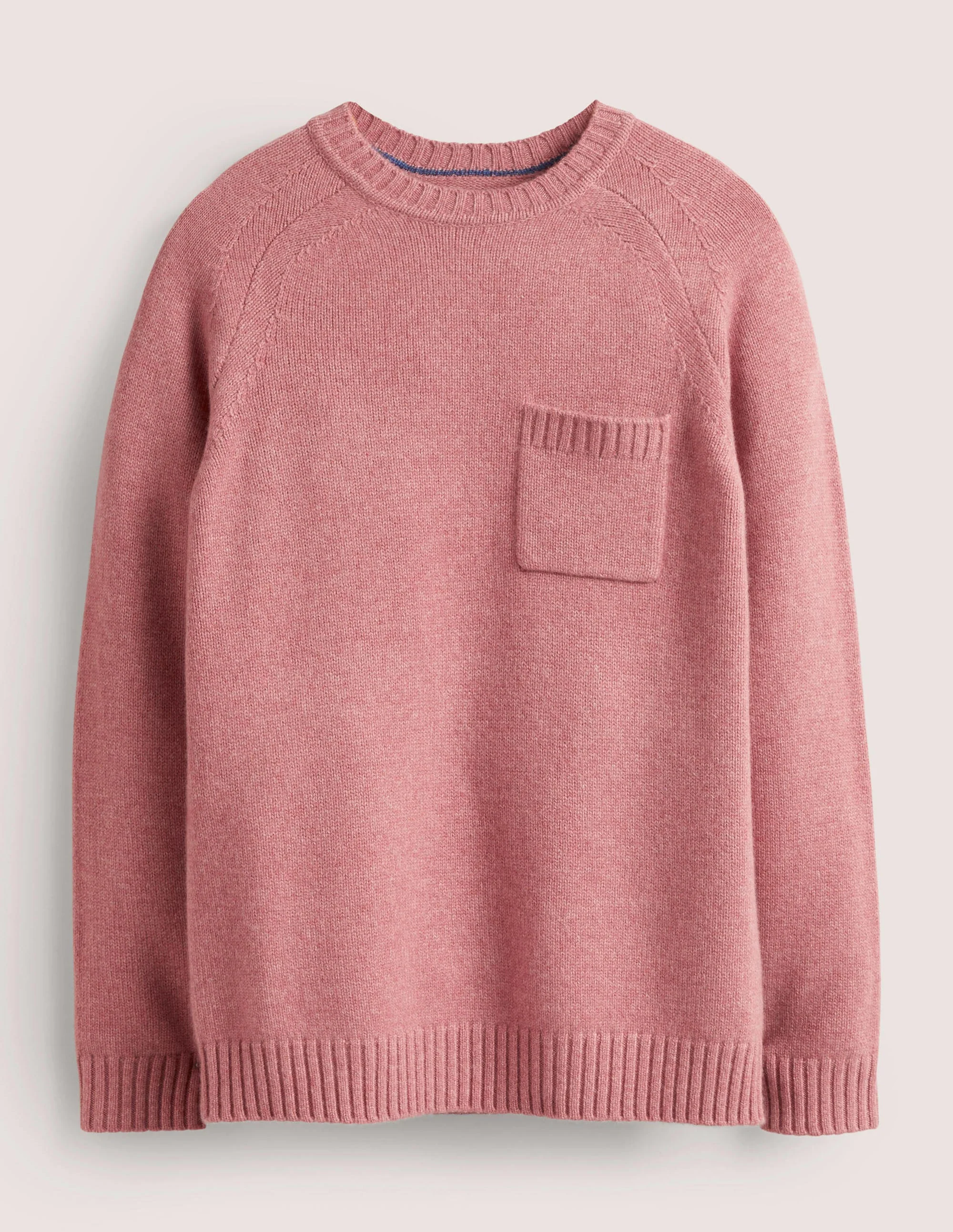 Chunky Cashmere Crew Sweater-Dusty Red - Image 5