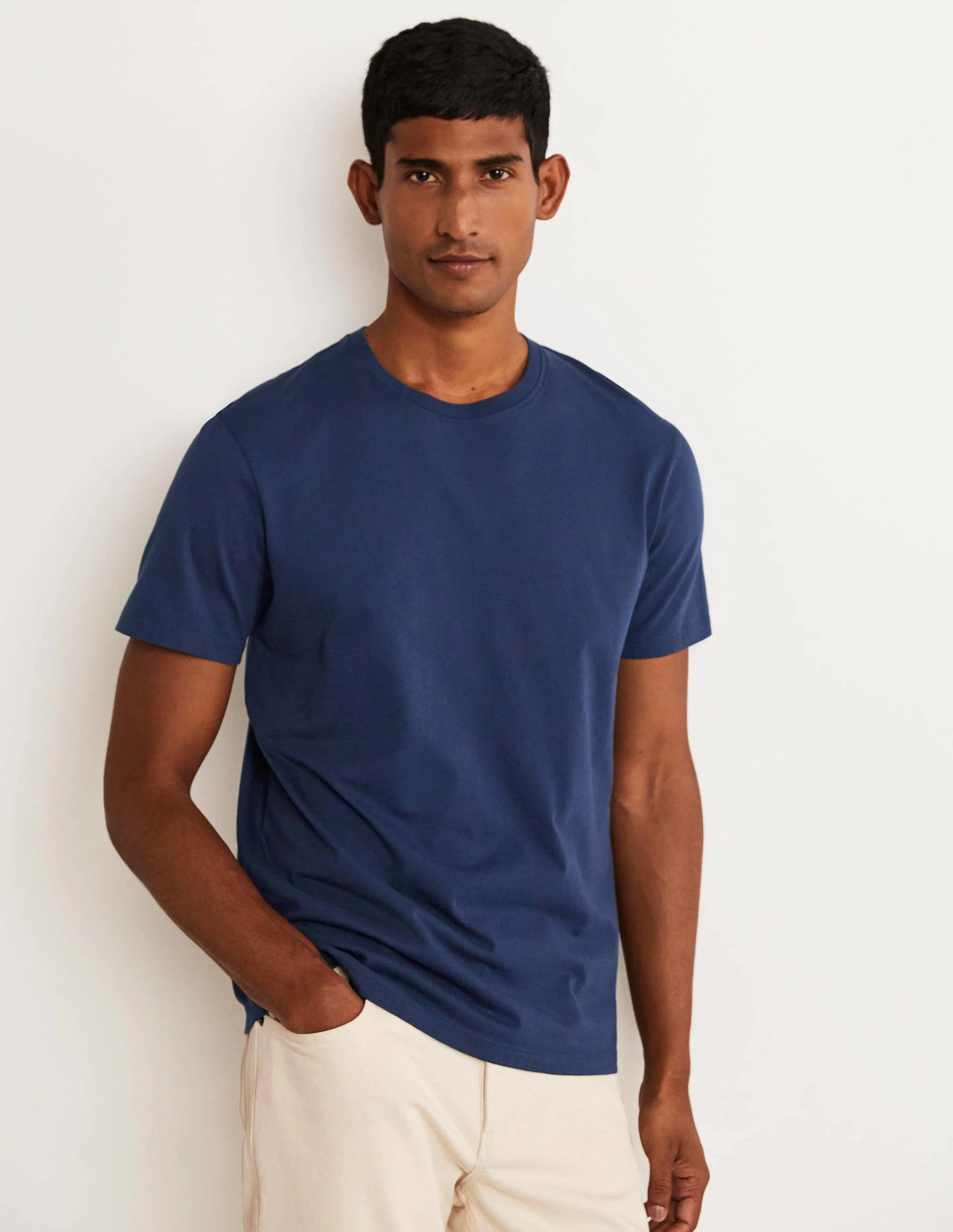 Classic Cotton T-shirt-Classic Navy - Image 4