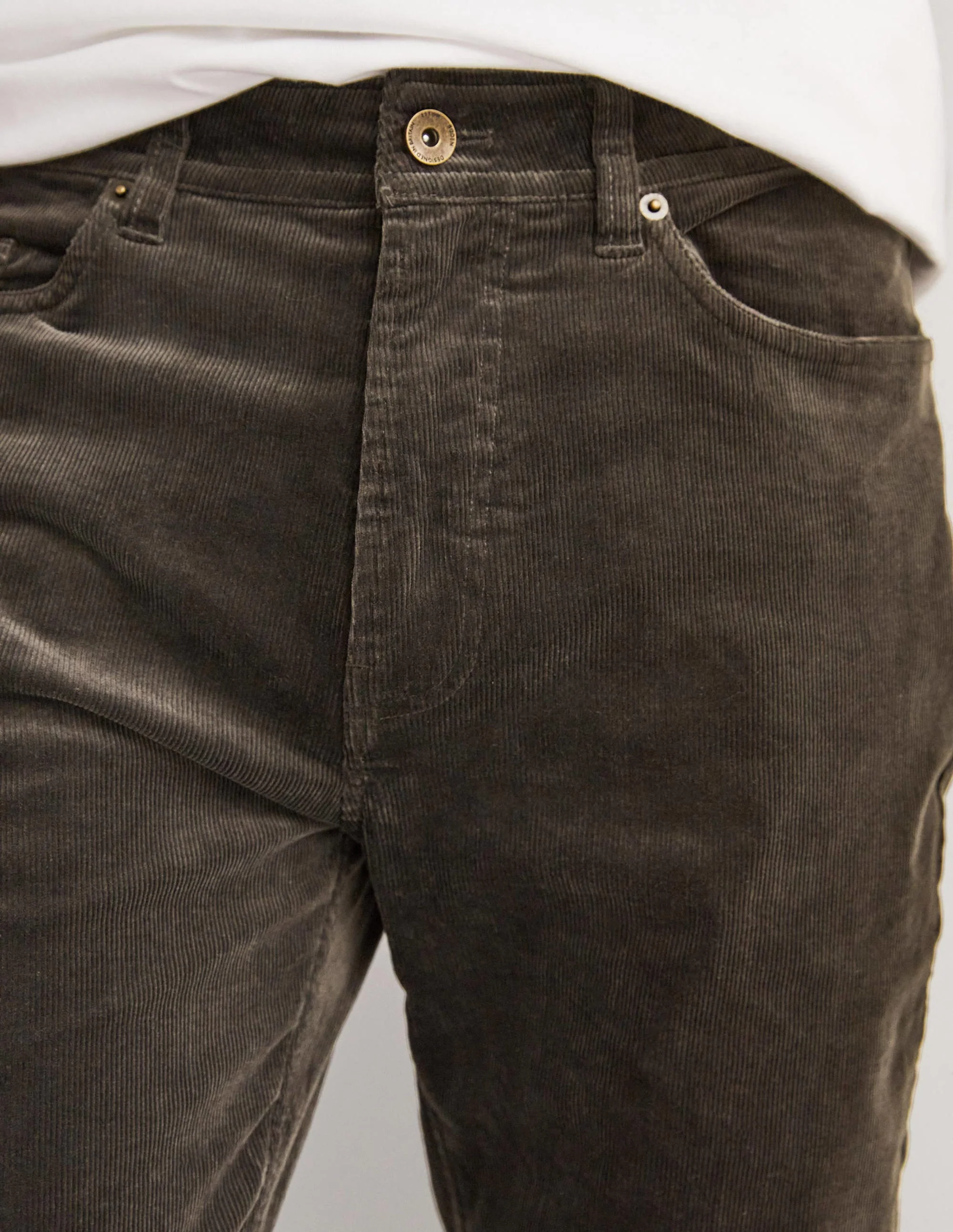 Cord Five Pocket Pants-Aluminium Grey - Image 4