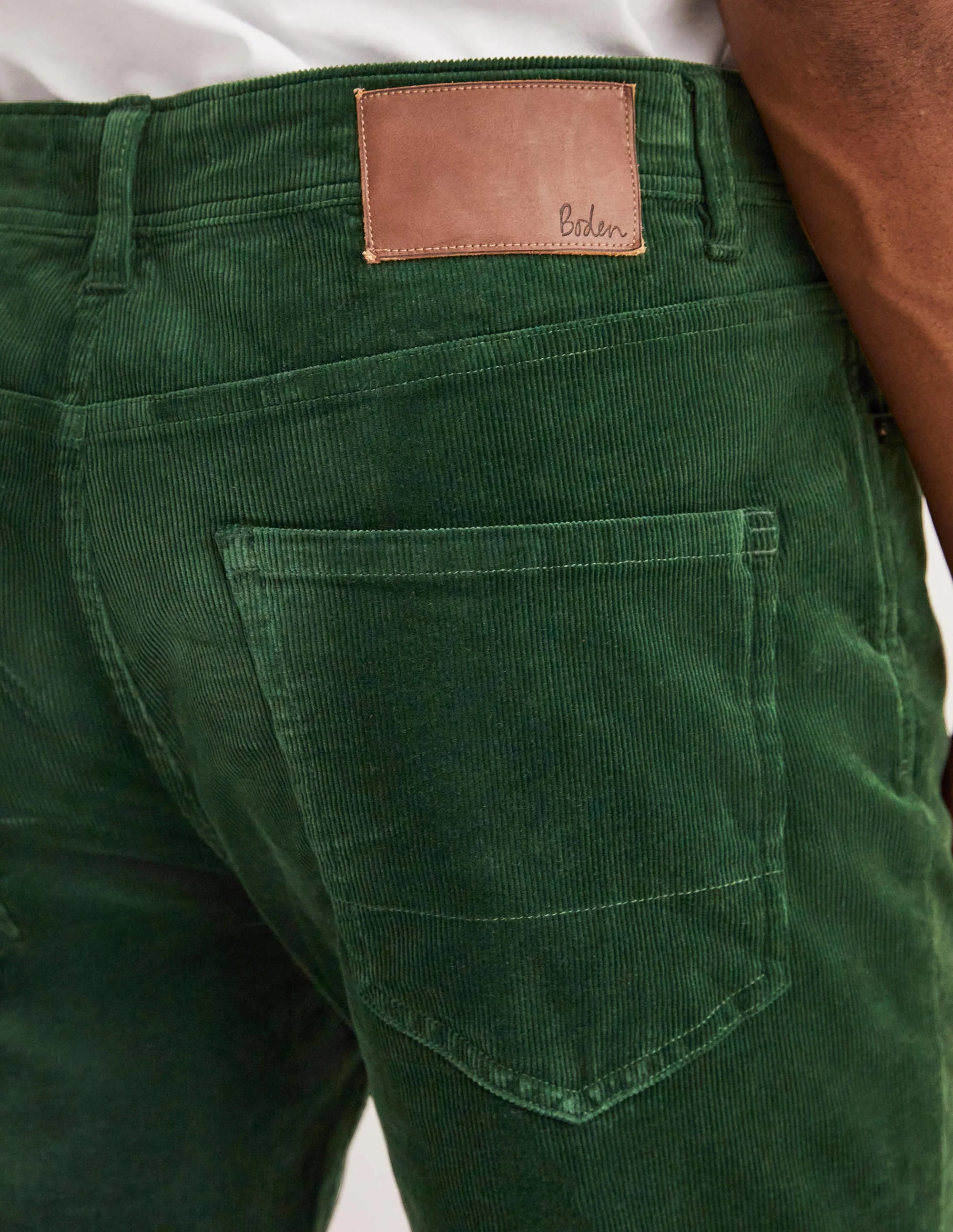 Cord Five Pocket Pants-Forest Green - Image 5