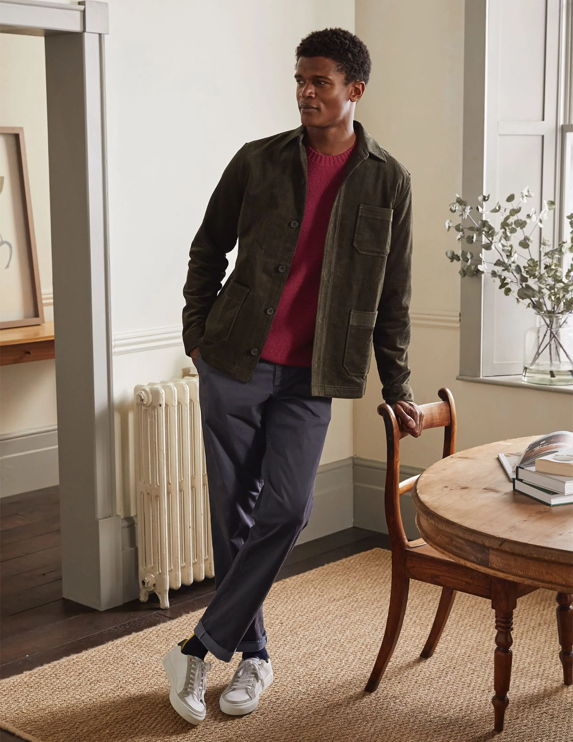 Cord Overshirt-Khaki - Image 5