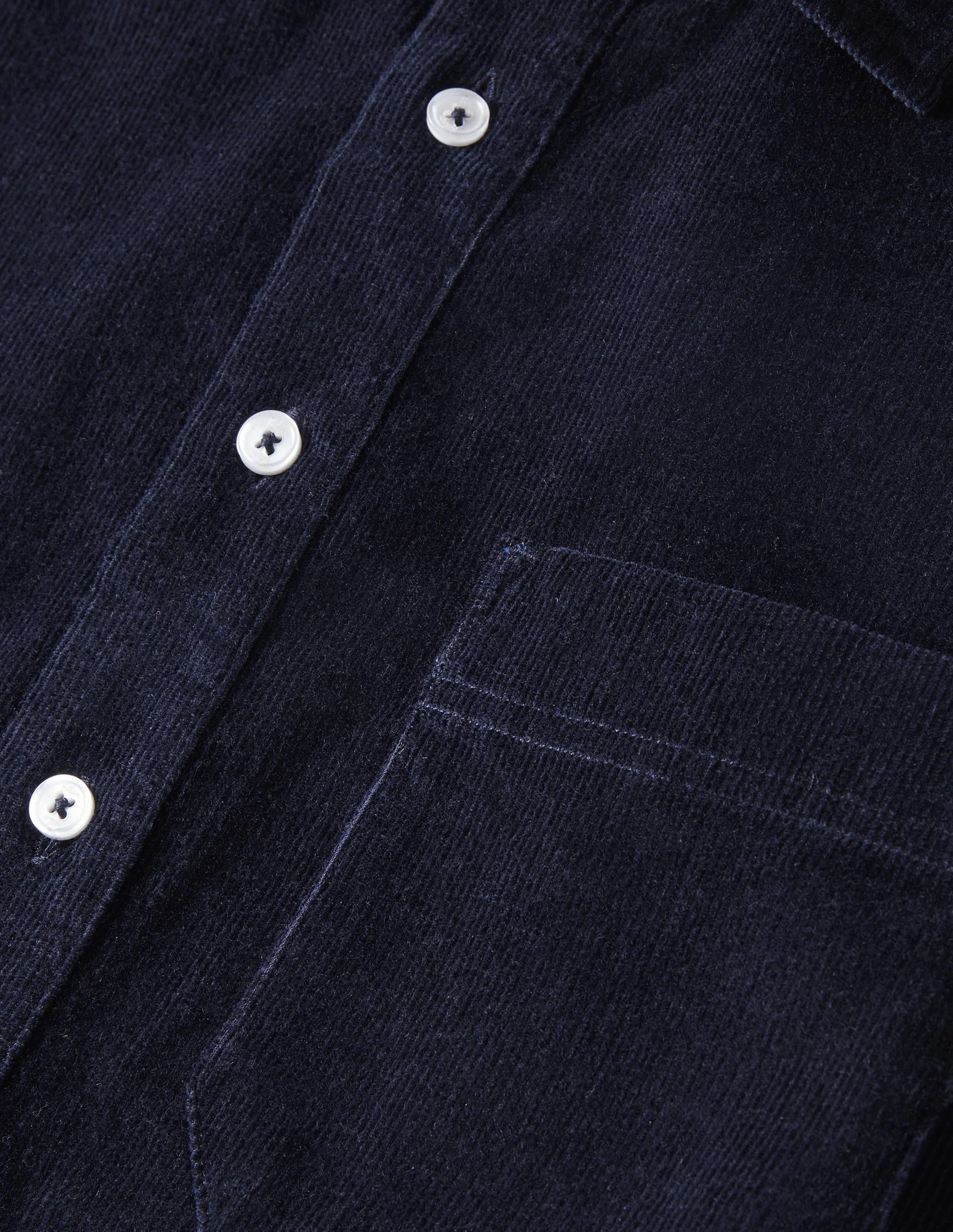 Cord Pop Over Shirt-Navy - Image 7