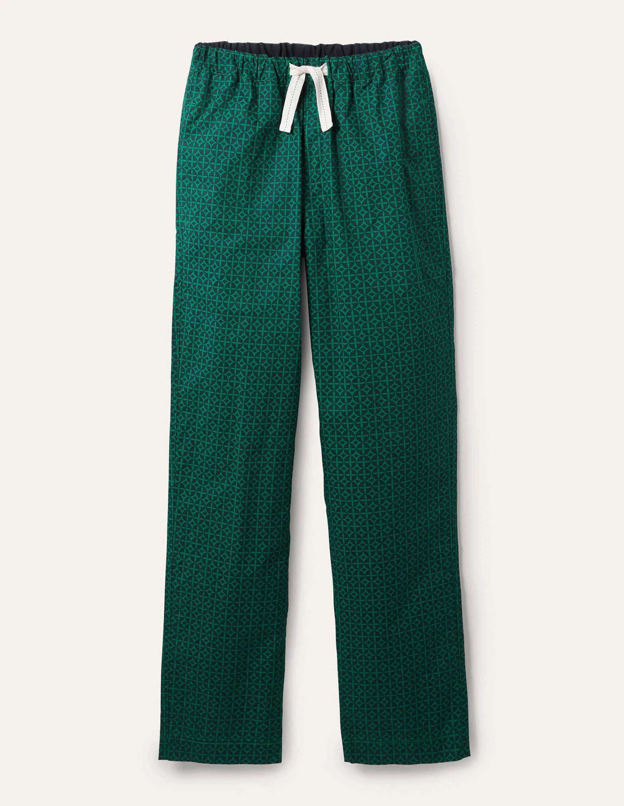 Cotton Poplin Pajama Bottoms-Mountain Meadow/Navy Geo - Image 5