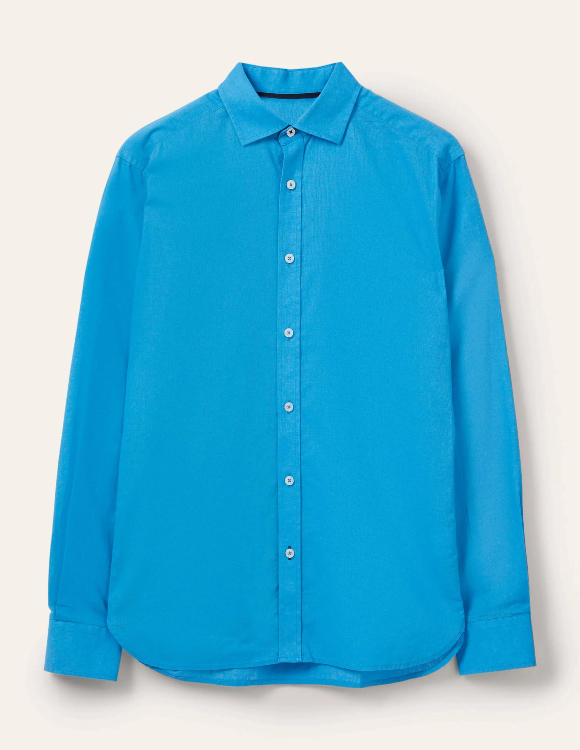 Cutaway Collar Linen Shirt-Blithe - Image 6