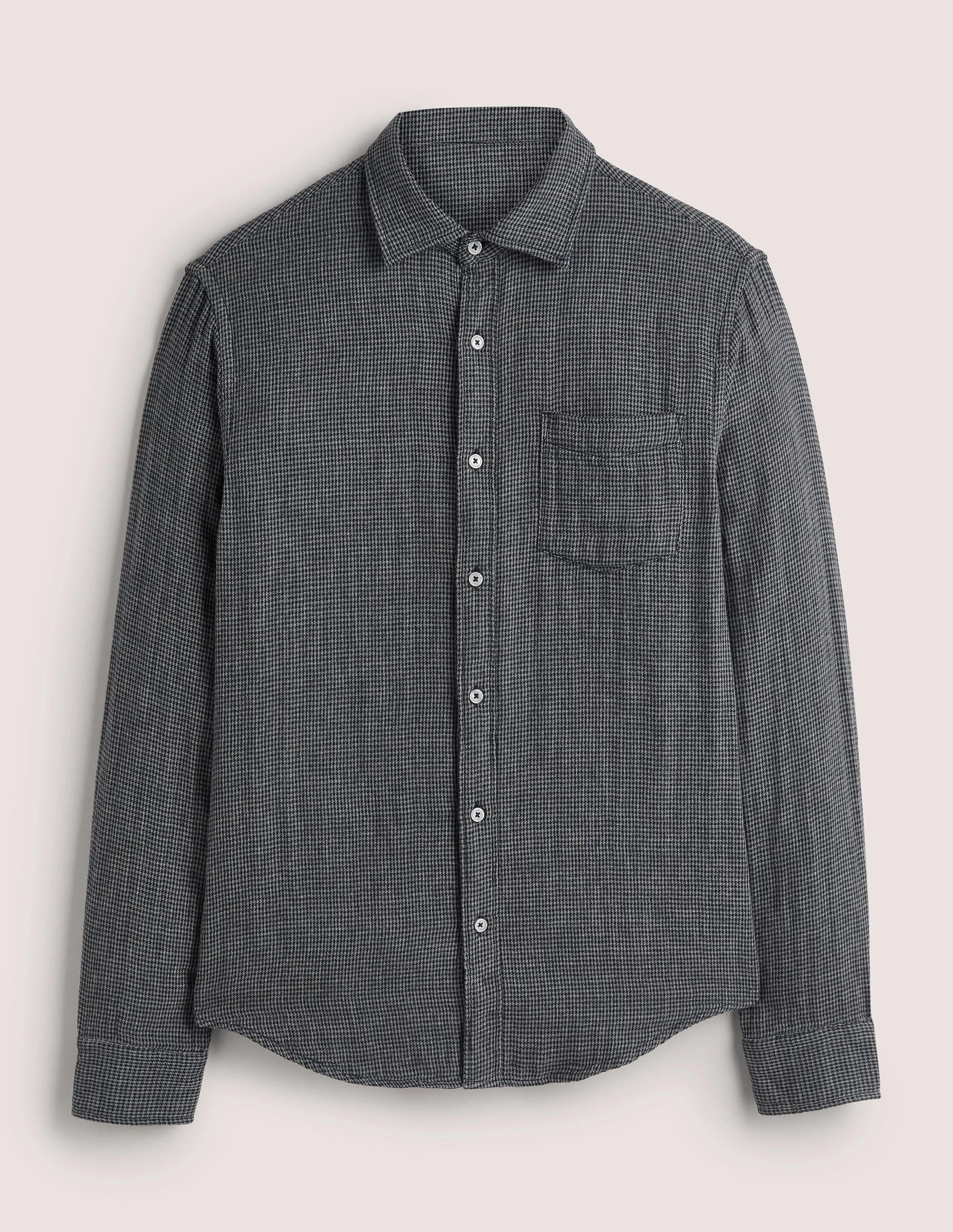 Cutaway Double Cloth Shirt-Charcoal Grey - Image 5