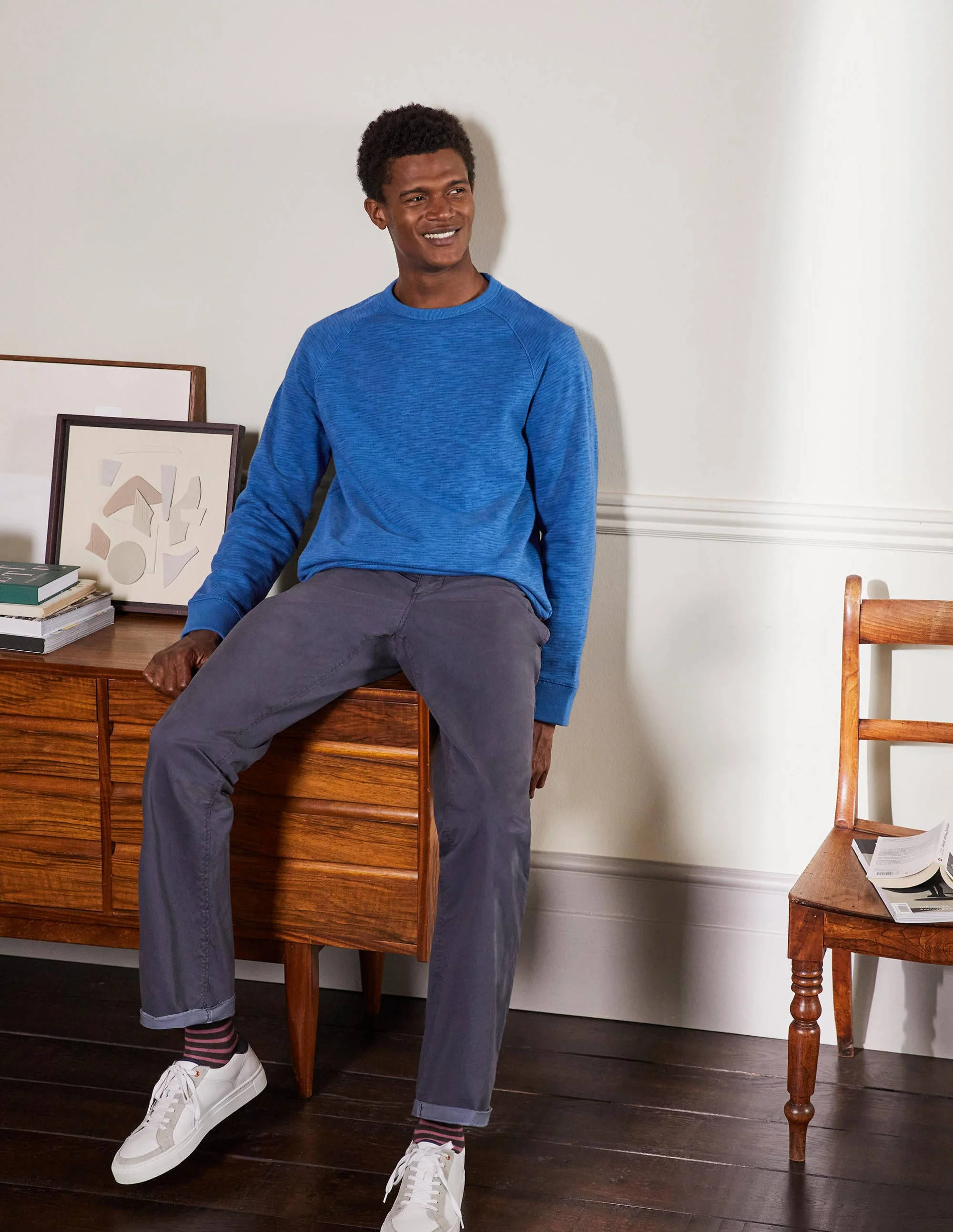Danby Brushed Sweatshirt-Inky Blue - Image 4