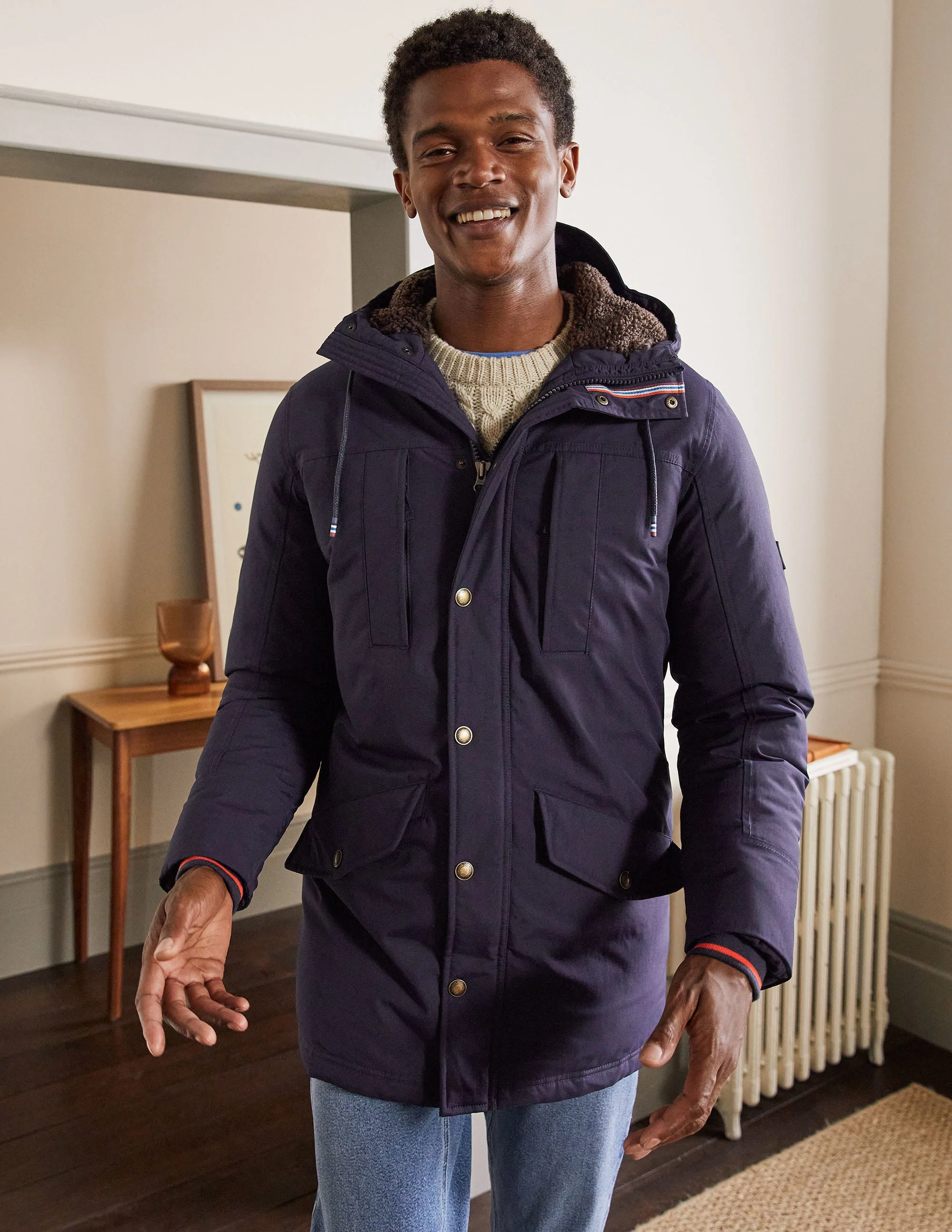 Edale Waterproof Parka-Navy