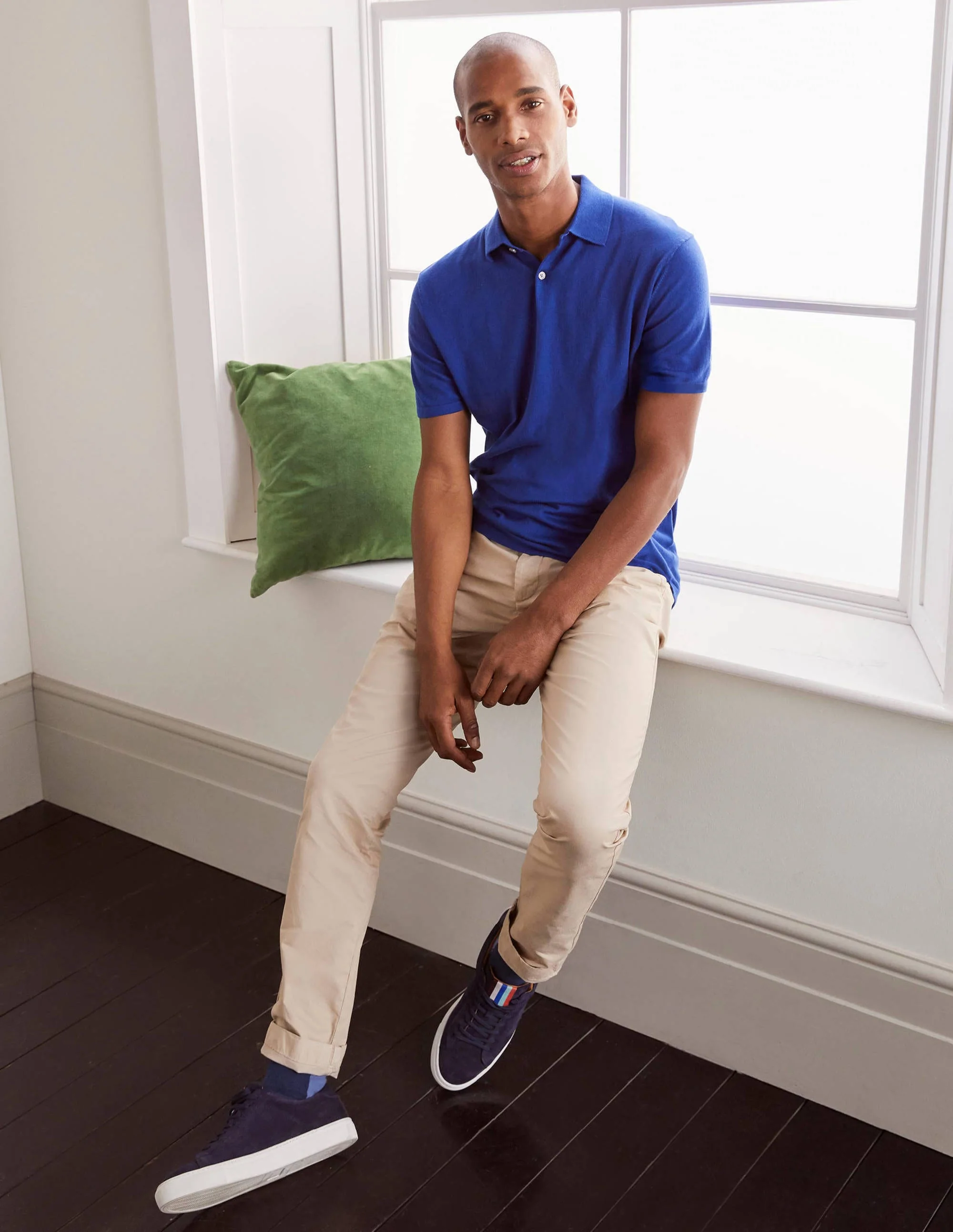 Finsbury Knitted Polo-Inky Blue - Image 2