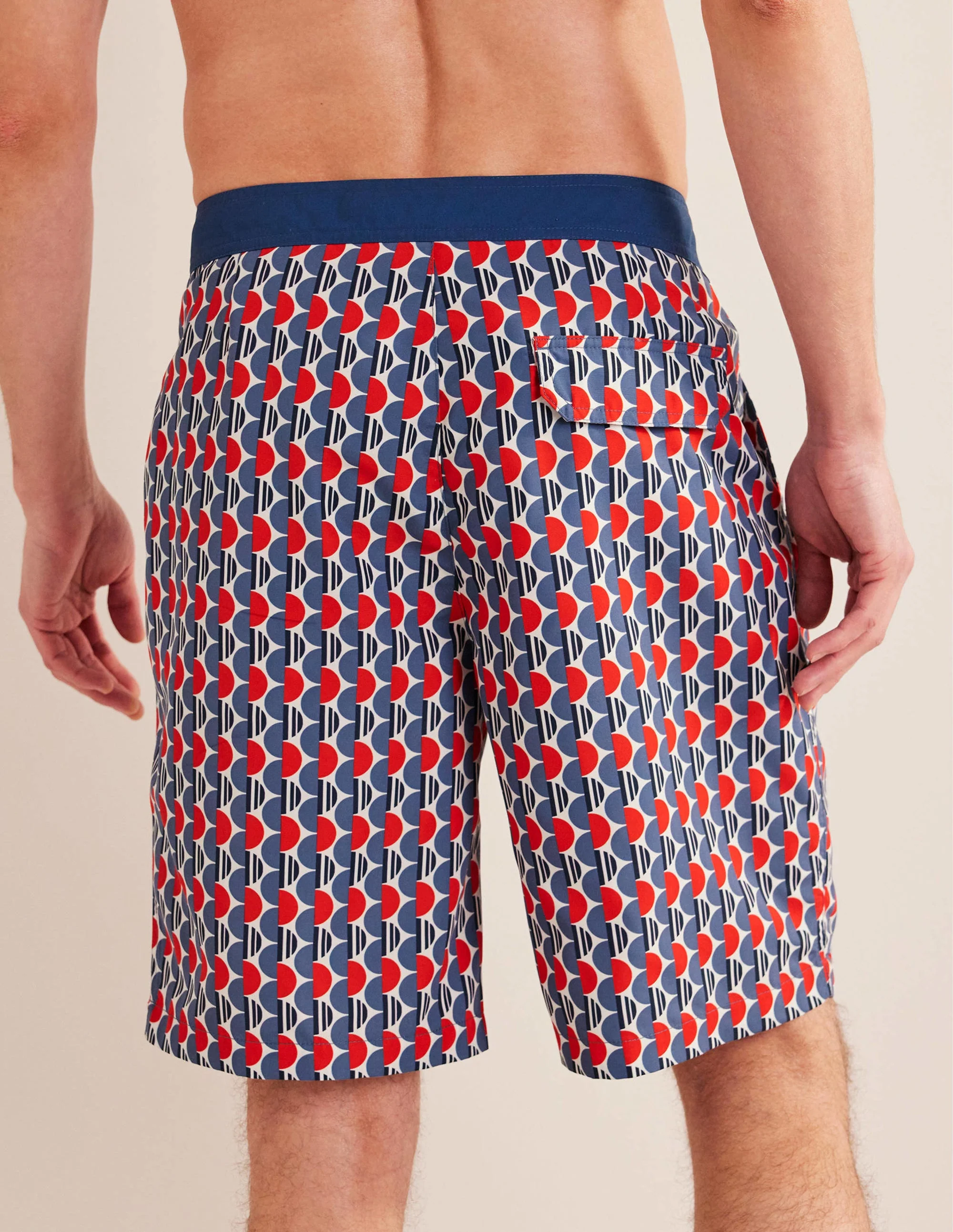 Fixed Waist Board Short-Red Alert Split Circles - Image 3