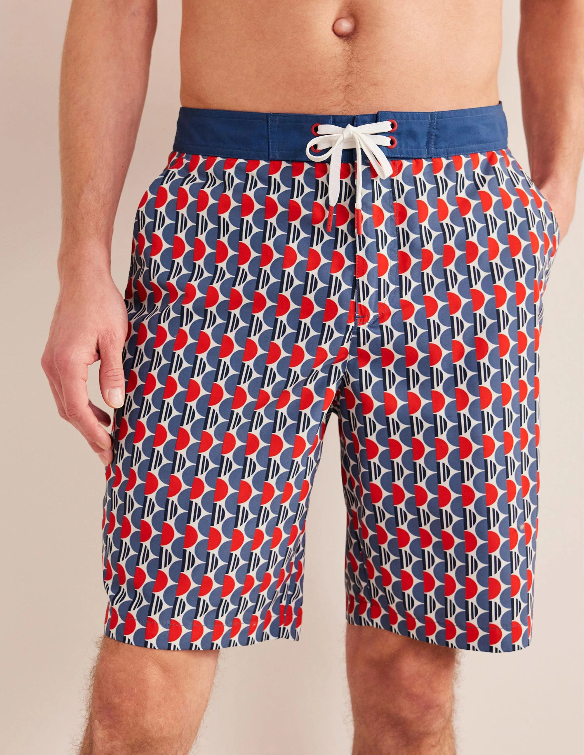 Fixed Waist Board Short-Red Alert Split Circles - Image 4