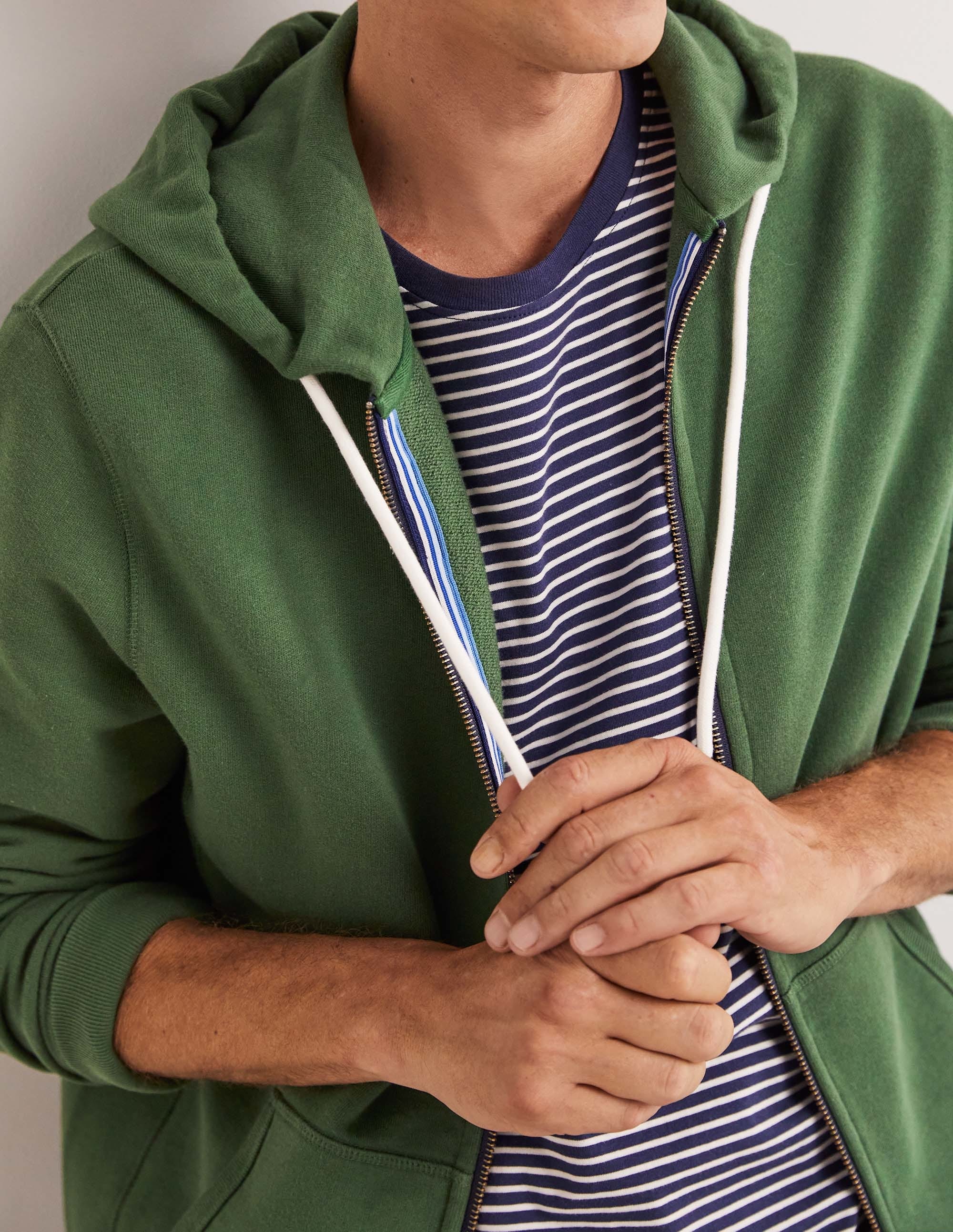 Irvine Zip Up Hoodie-Park Green - Image 2