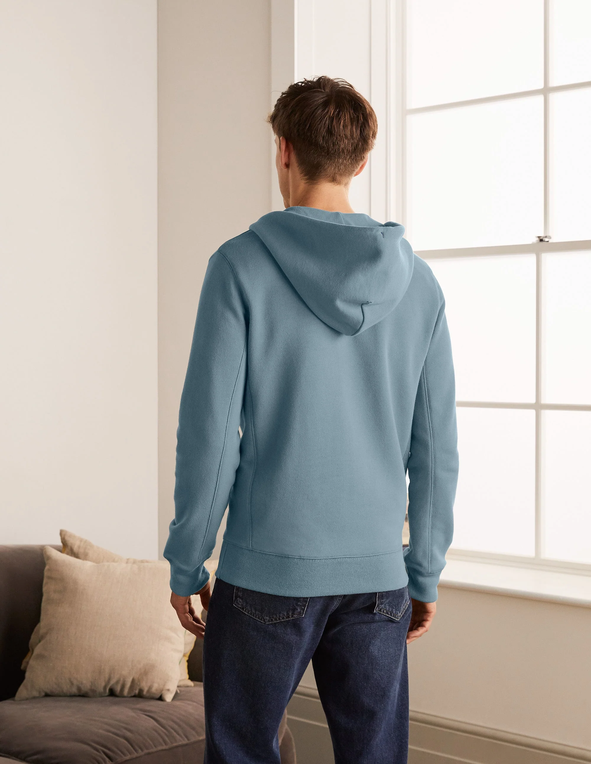 Irvine Zip Up Hoodie-Topaz Blue - Image 3