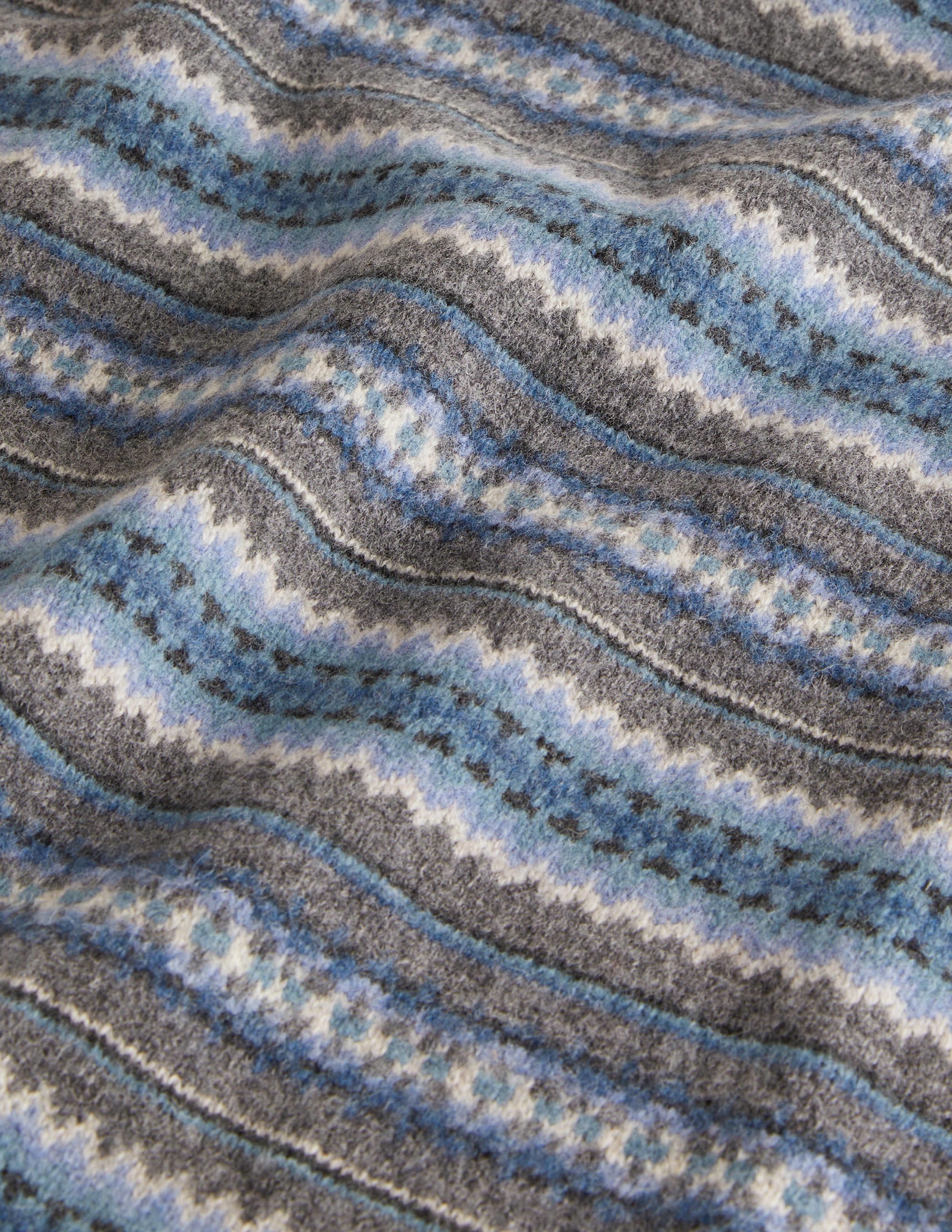 Knitted Sweater Vest-Blues Fairsle - Image 6