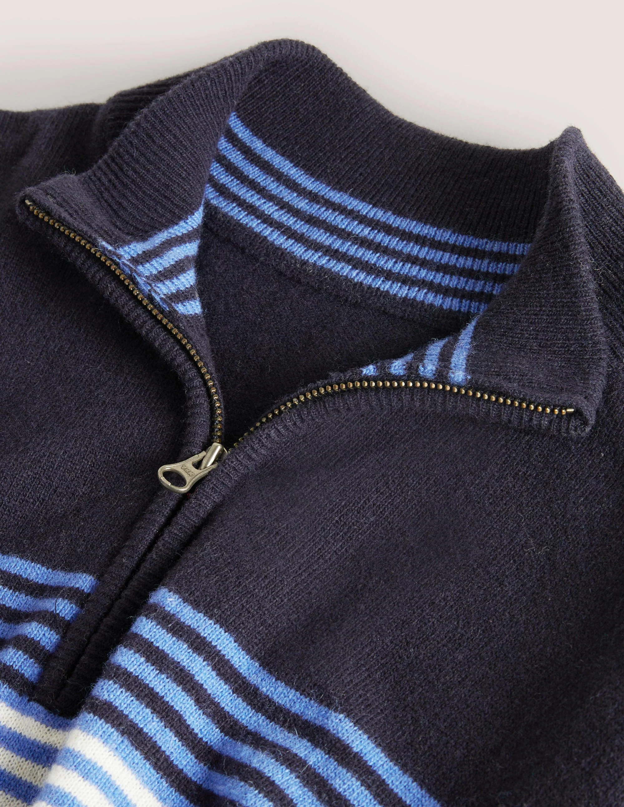 Lambswool Half-Zip-Multi Chest Stripe - Image 6