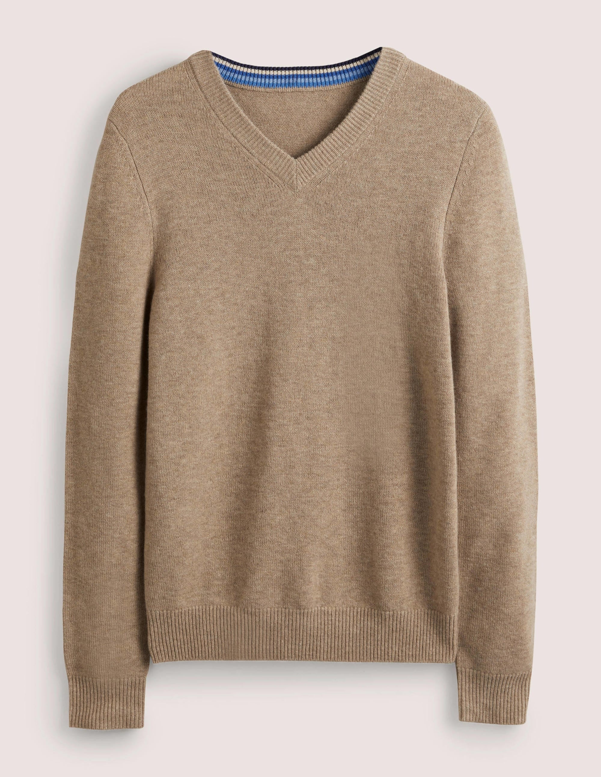 Lambswool V-Neck-Chinchilla Melange - Image 6