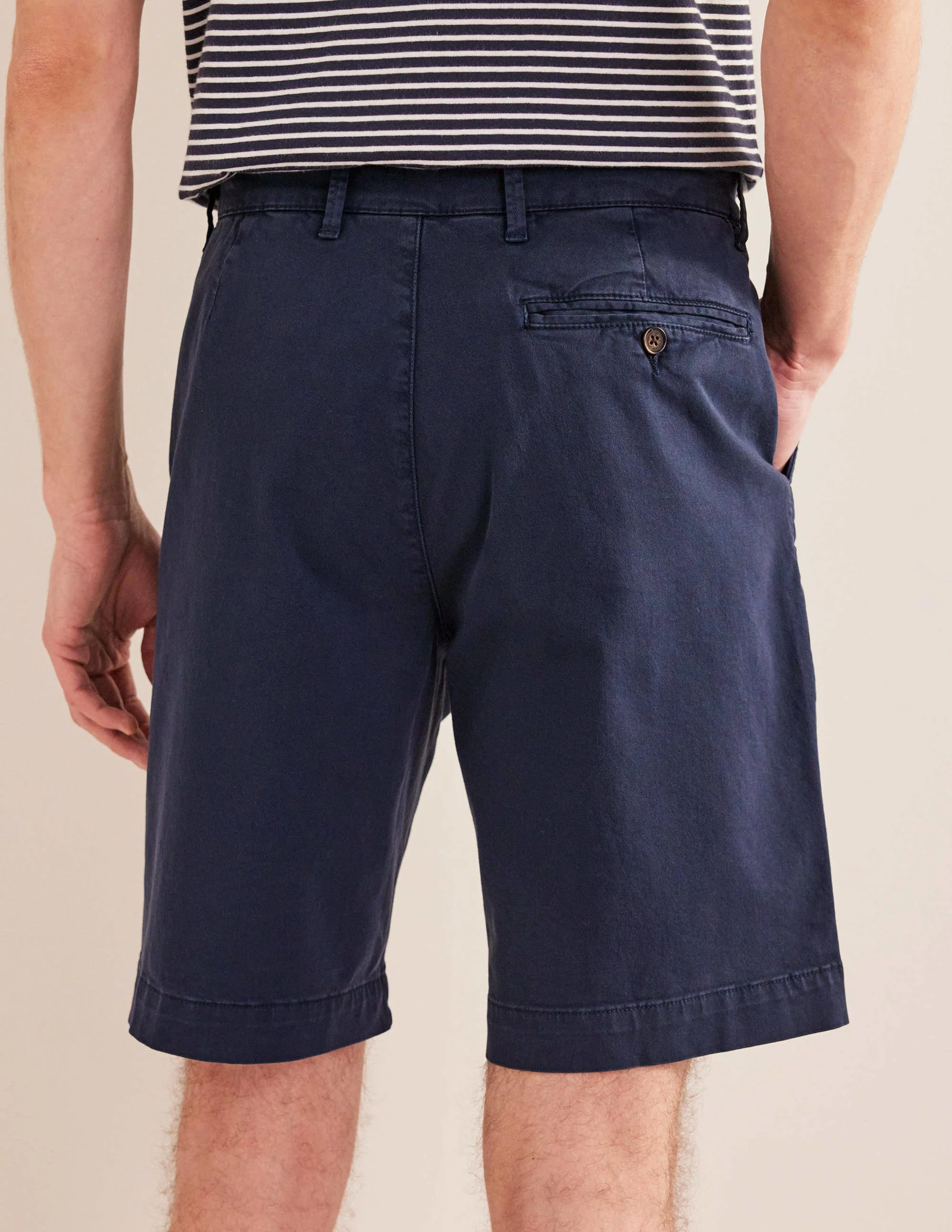 Laundered Chino Shorts-Navy Blue - Image 3