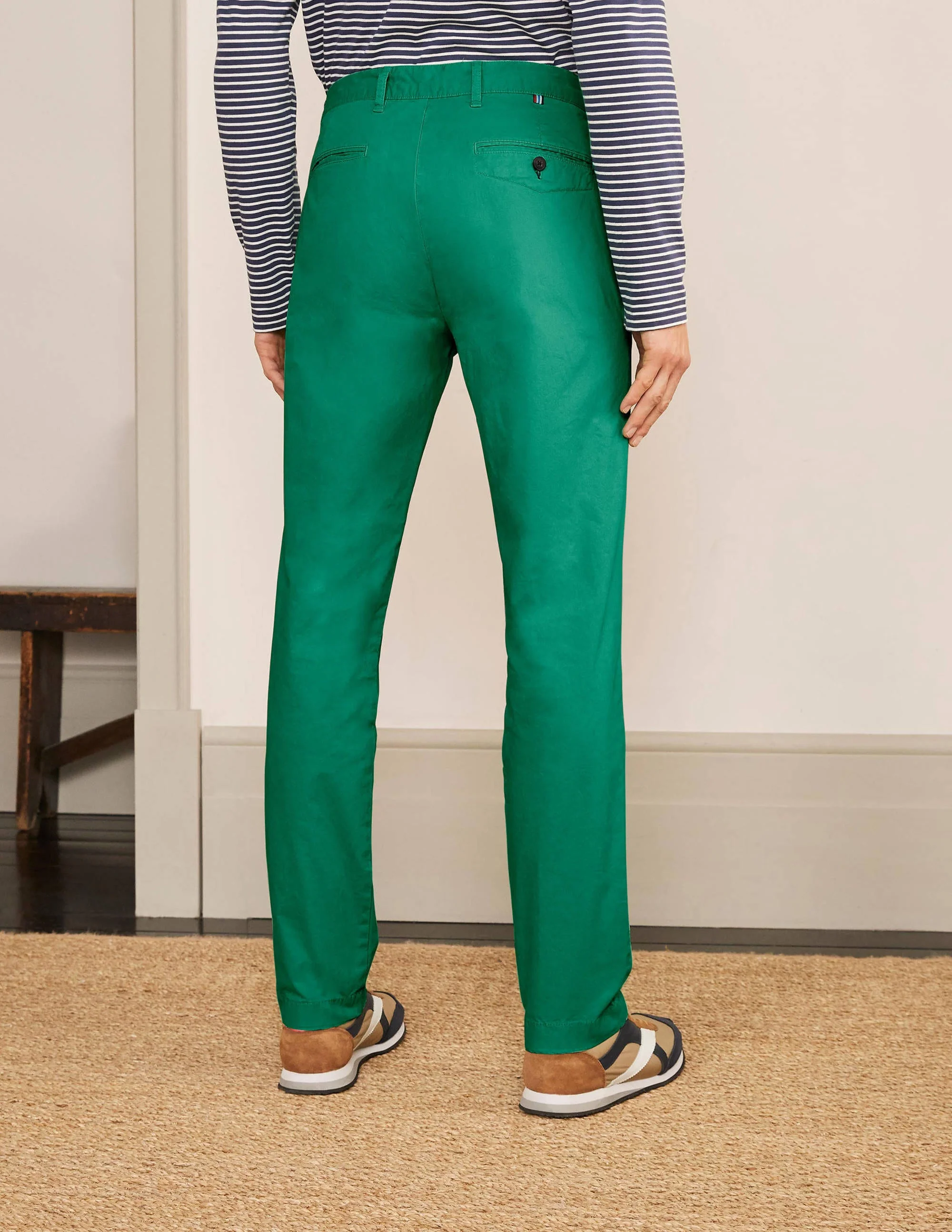 Lightweight Slim Chinos-Garden Green - Image 3