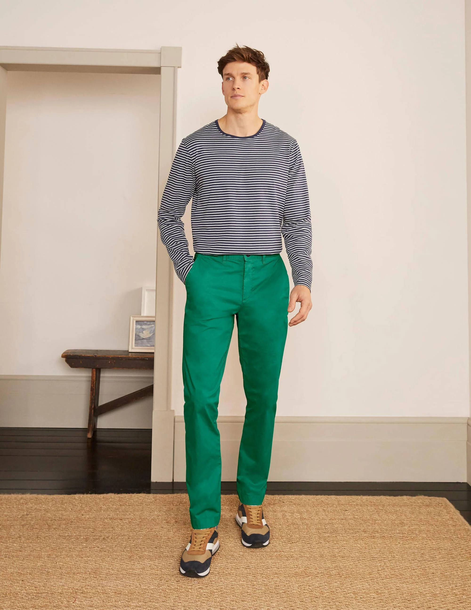 Lightweight Slim Chinos-Garden Green - Image 5