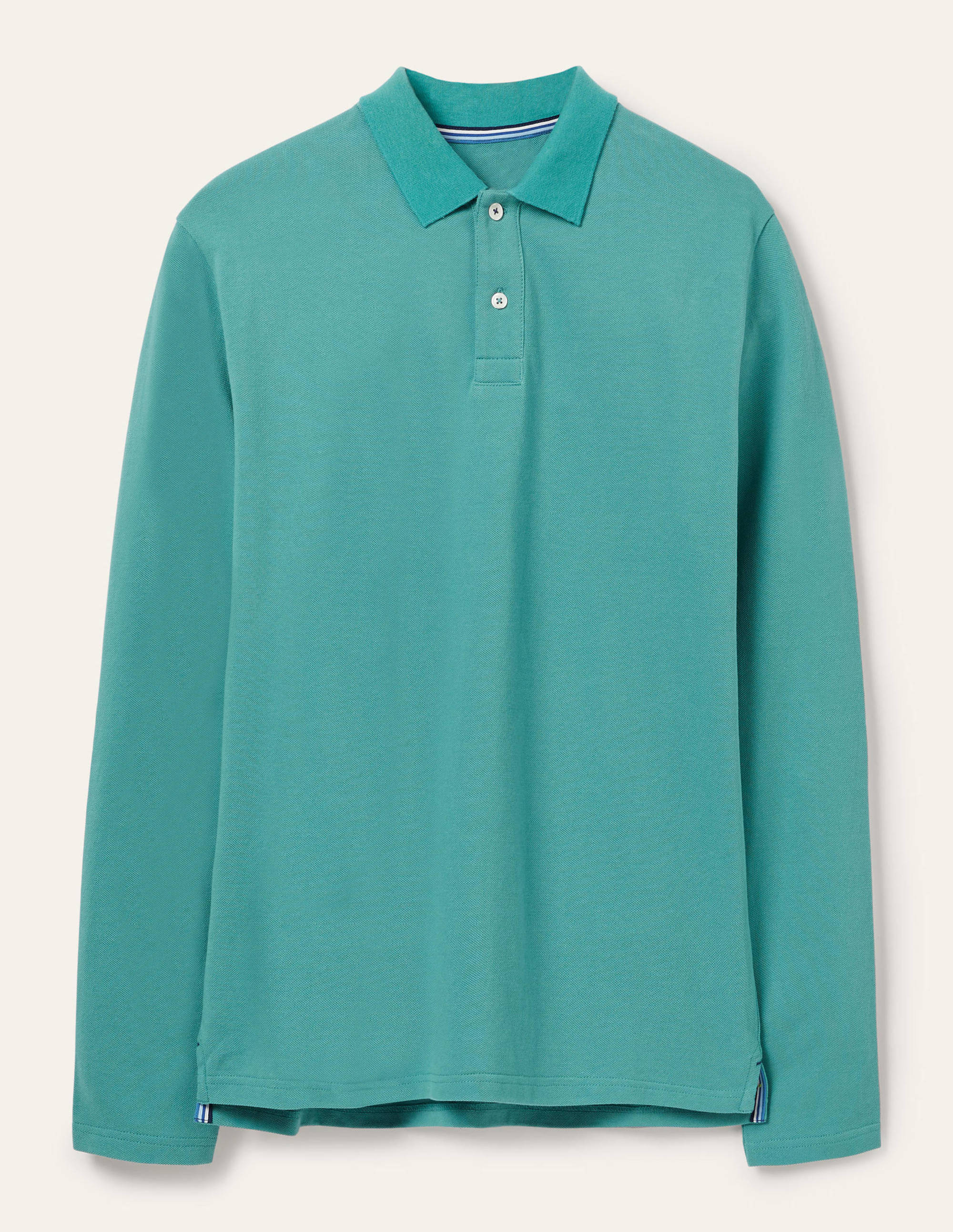 Long Sleeve Piqué Polo-Quail Egg - Image 5