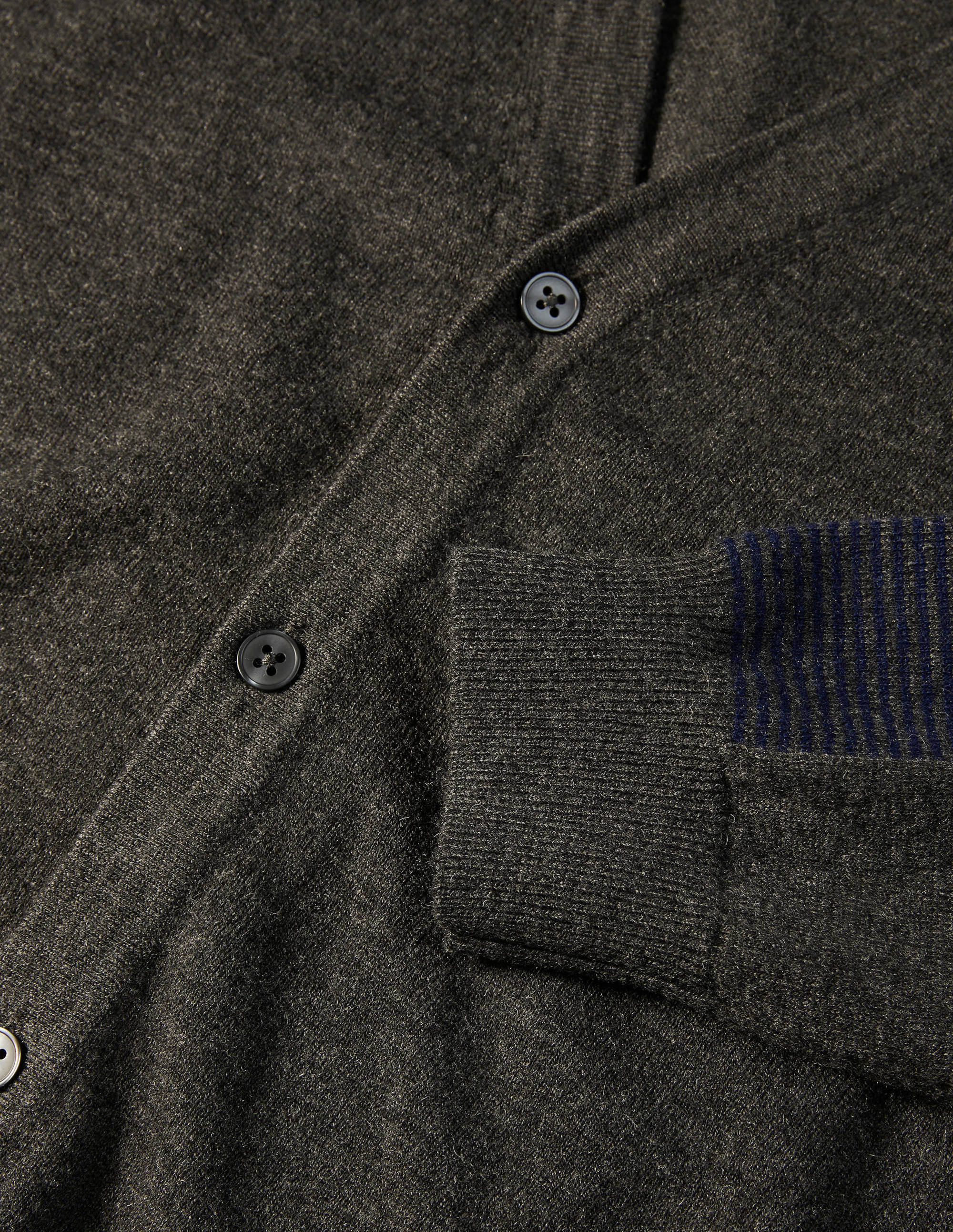 Merino Blend Cardigan-Graphite Melange - Image 6