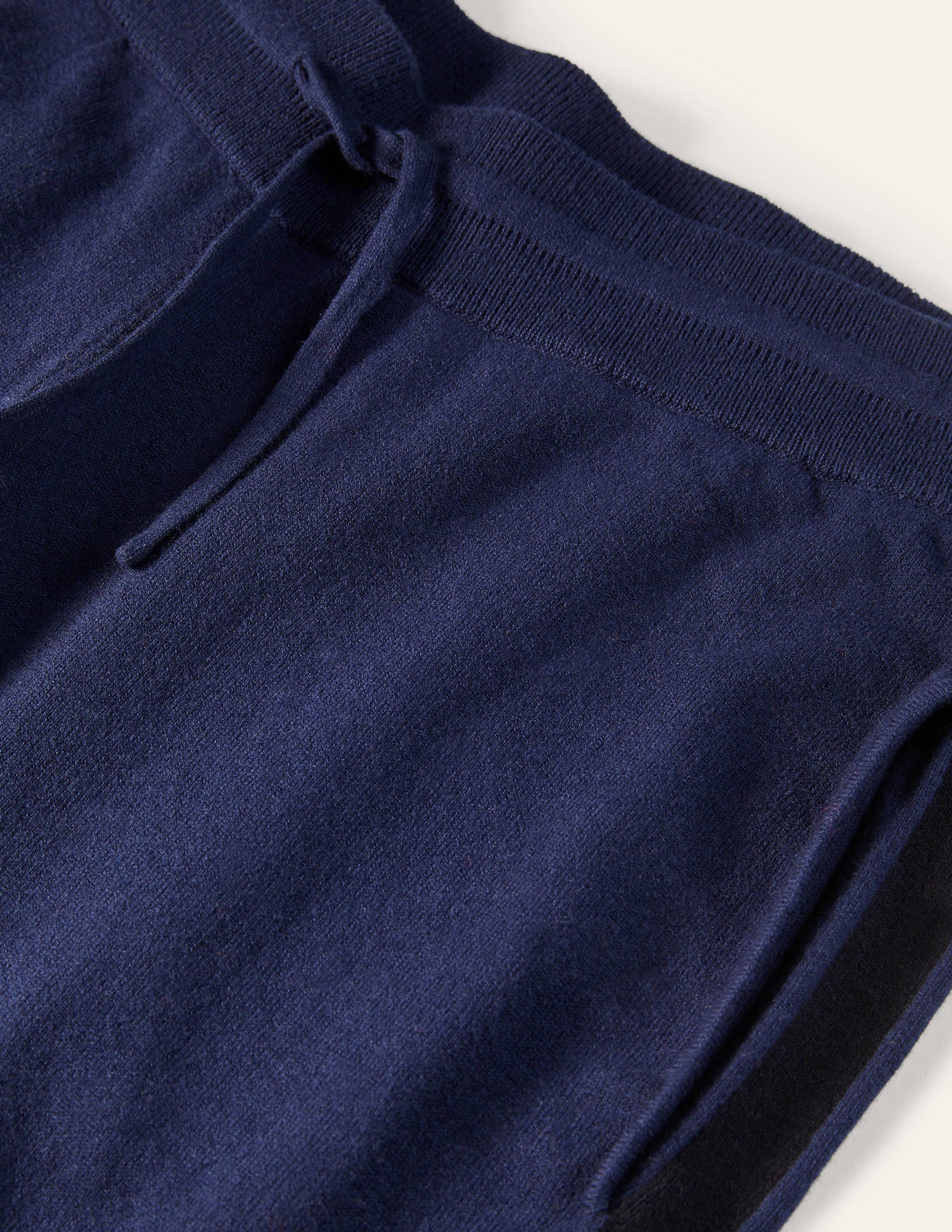 Merino Blend Knitted Joggers-Light Navy - Image 6