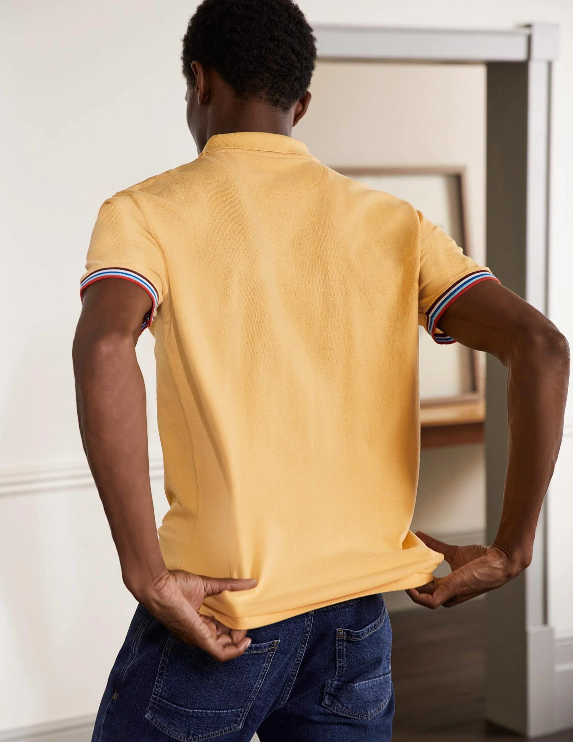 Piqué Polo Shirt-Cornsilk Yellow - Image 3