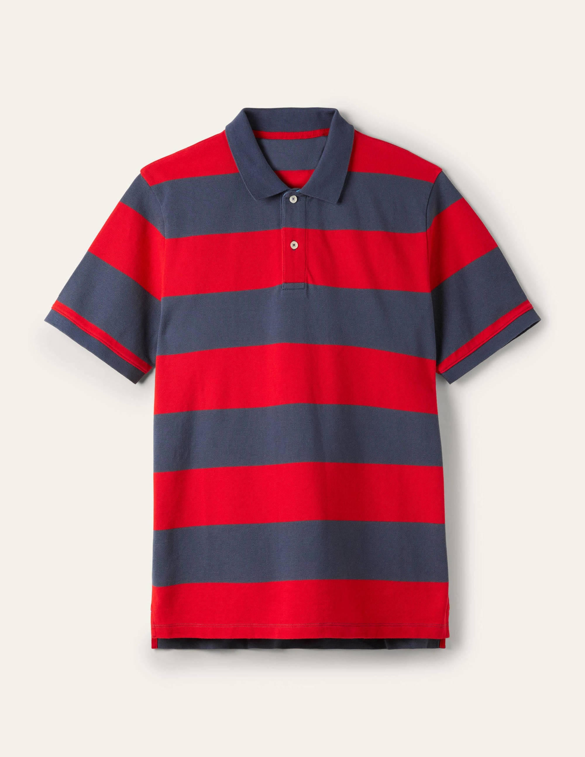 Piqué Polo Shirt-Post Box Red/ Ensign Stripe - Image 6