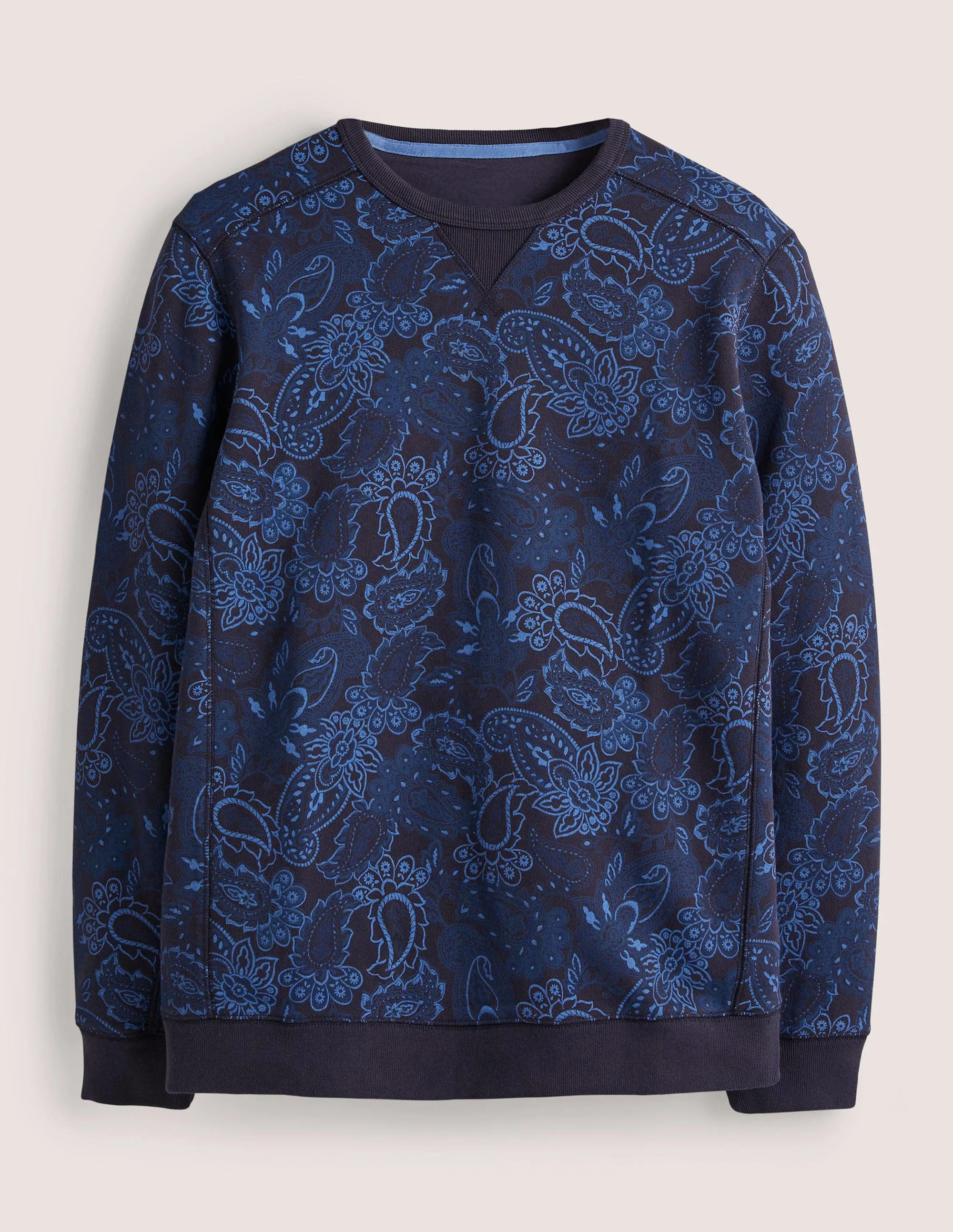 Printed Sweatshirt-Blue Paisley - Image 5