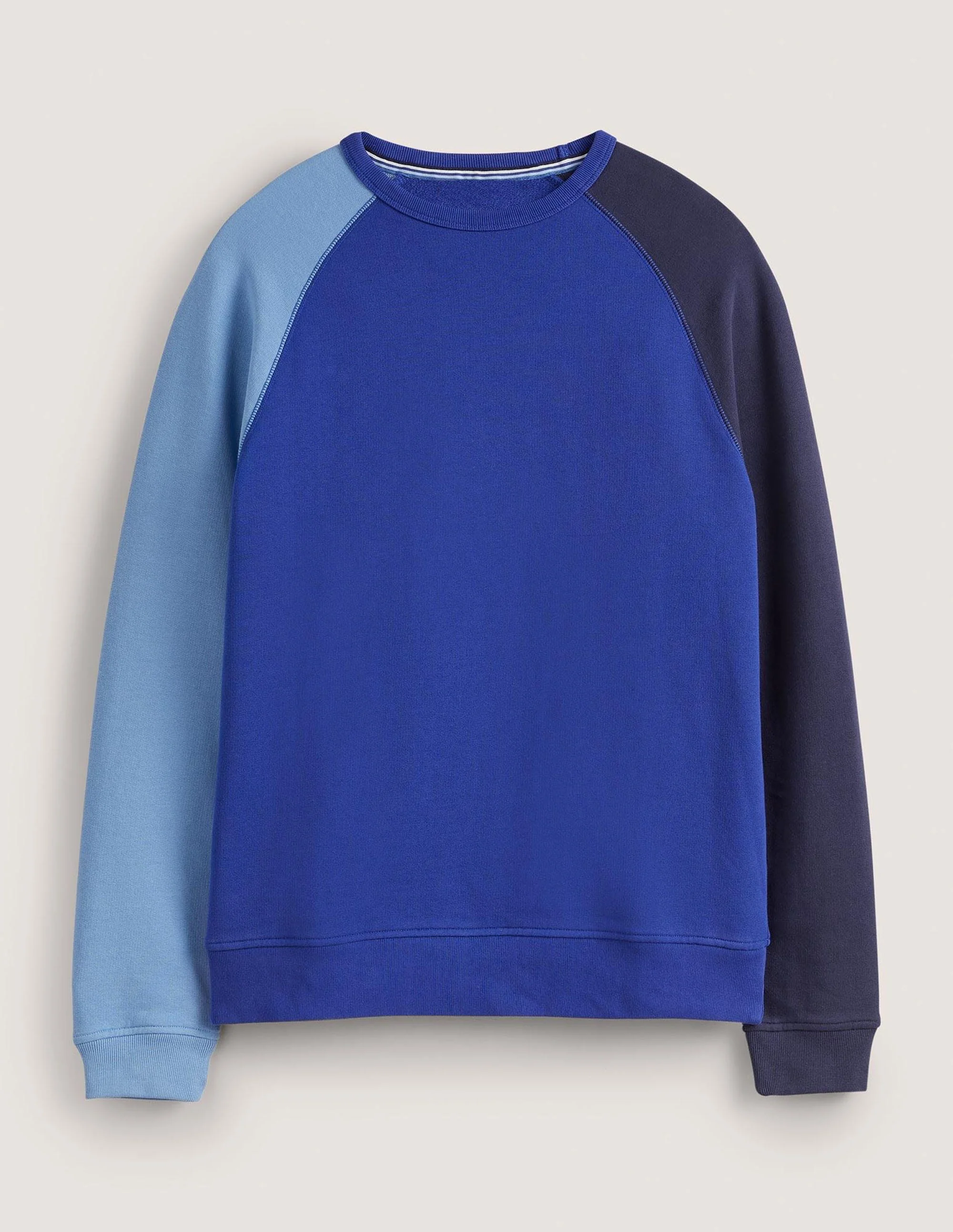 Raglan Sweatshirt-Blue Colourblock - Image 12