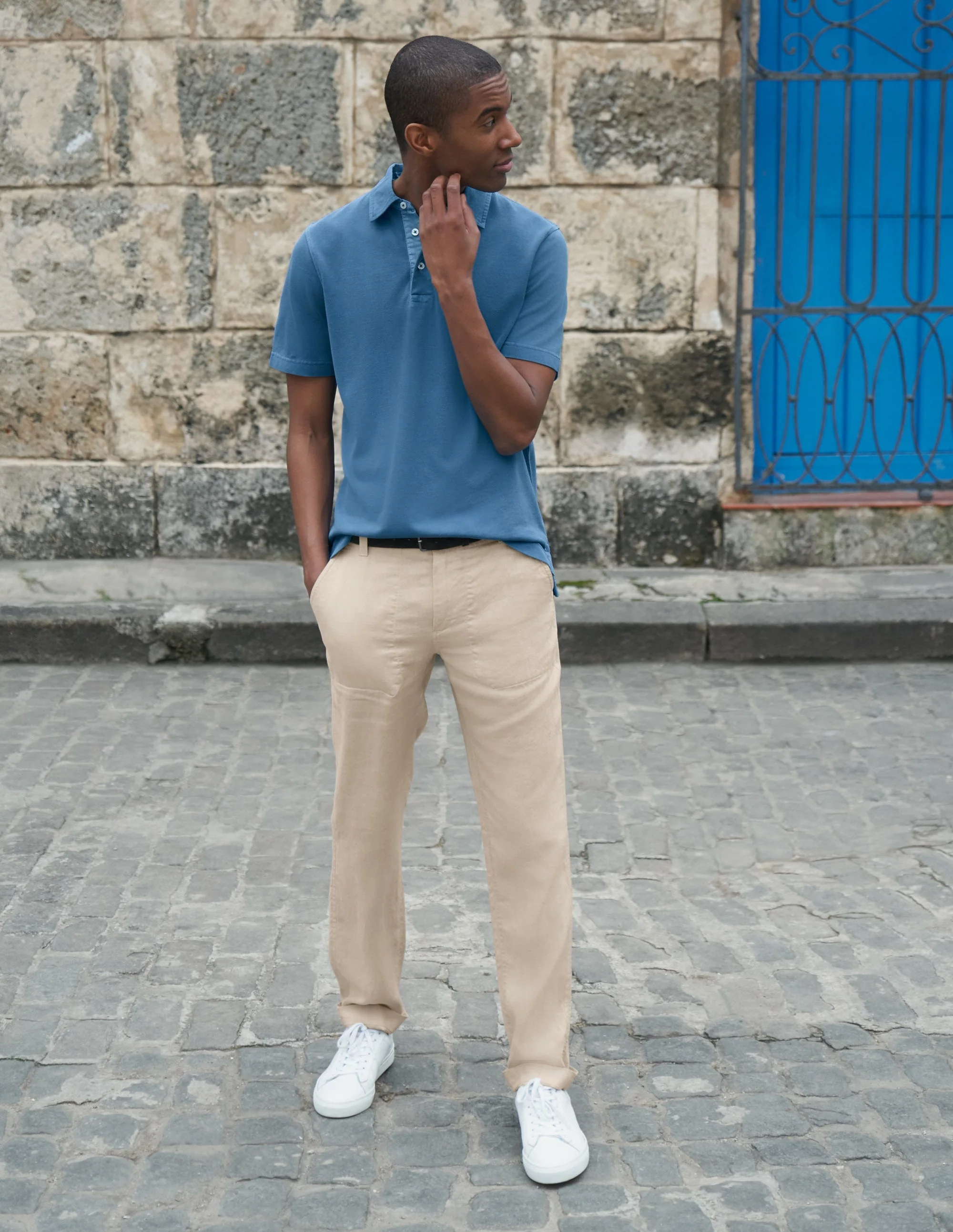 Relaxed Linen Trousers-Stone - Image 5