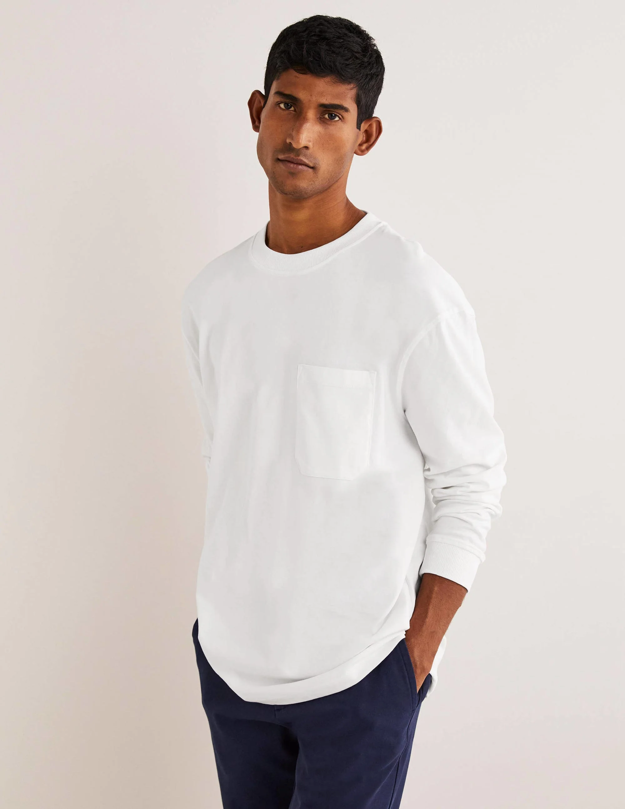 Relaxed Long Sleeve T-shirt-Snowdrop White - Image 4
