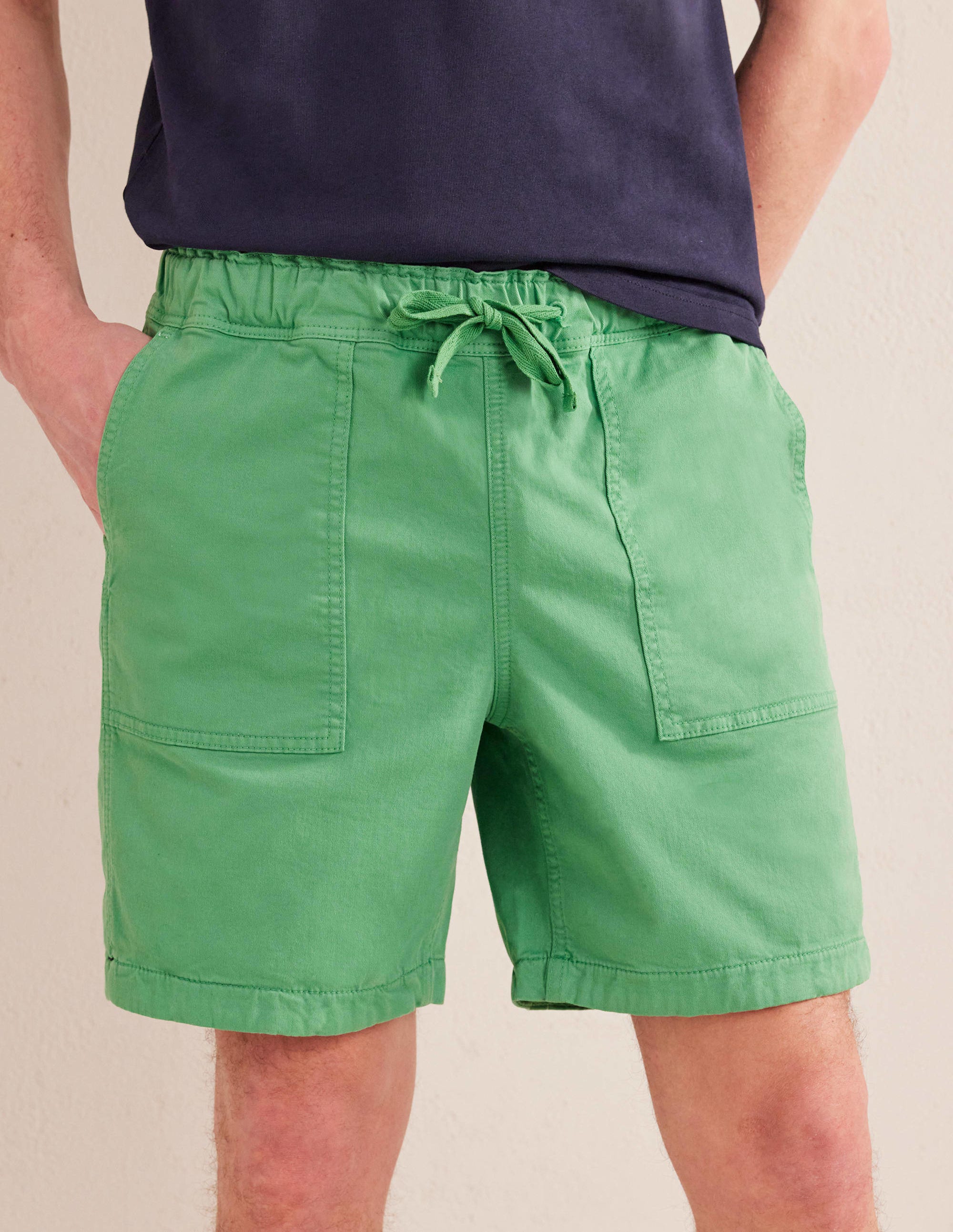 Relaxed Twill Shorts-Soft Spearmint - Image 4