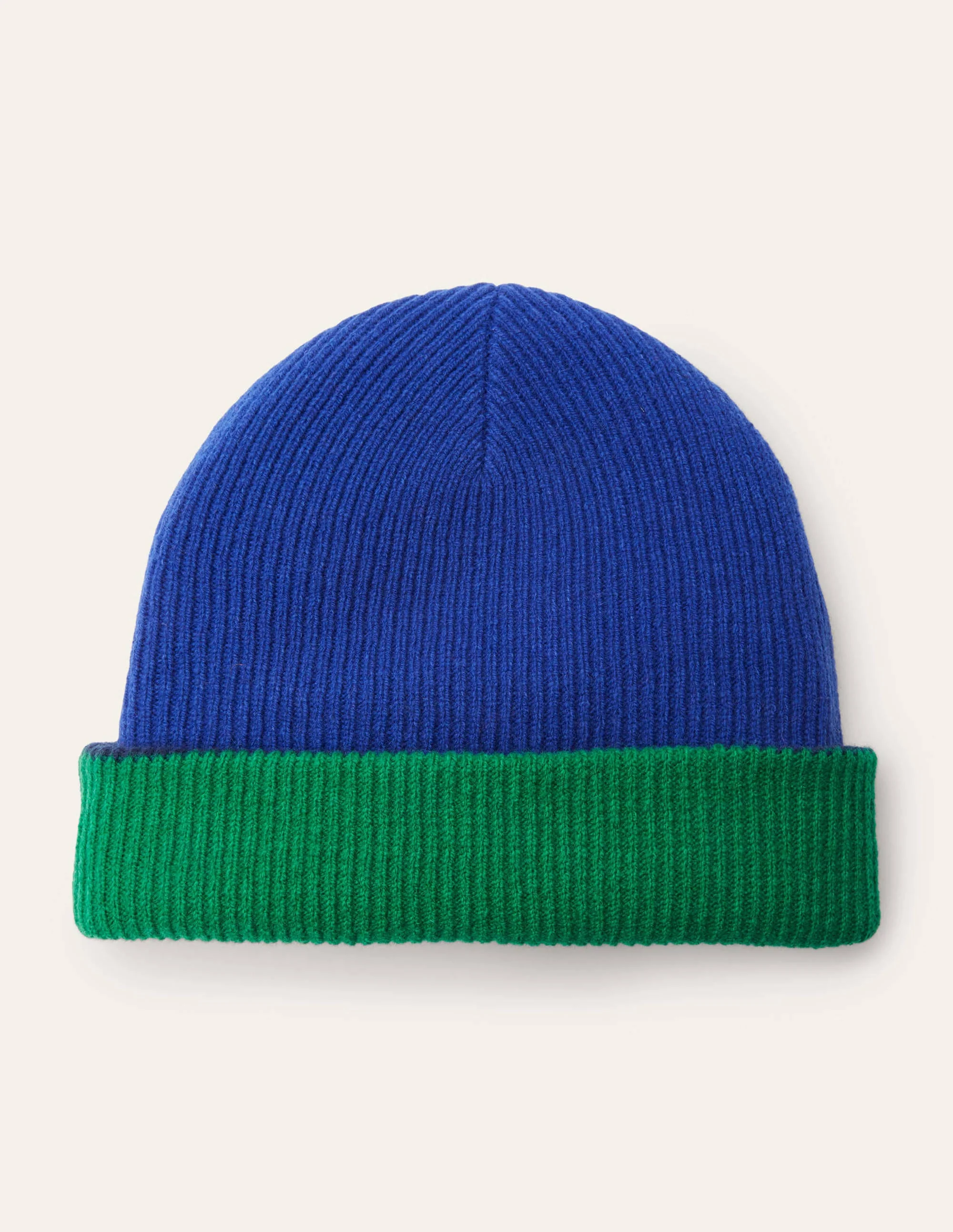 Reversible Merino Hat-Greek Blue/ Green Reversible - Image 2