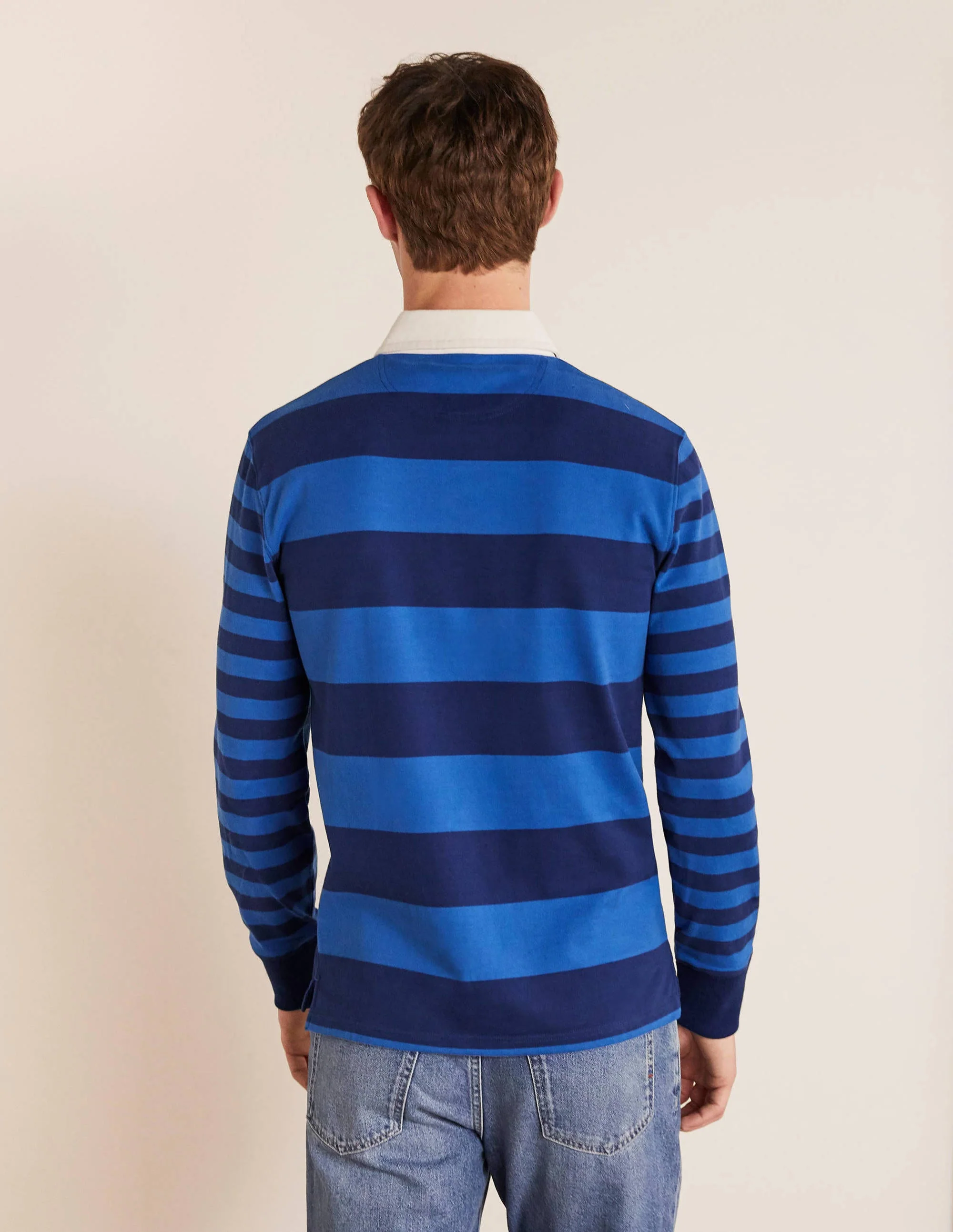 Rugby Shirt-Blues Hotchpotch Stripe - Image 3