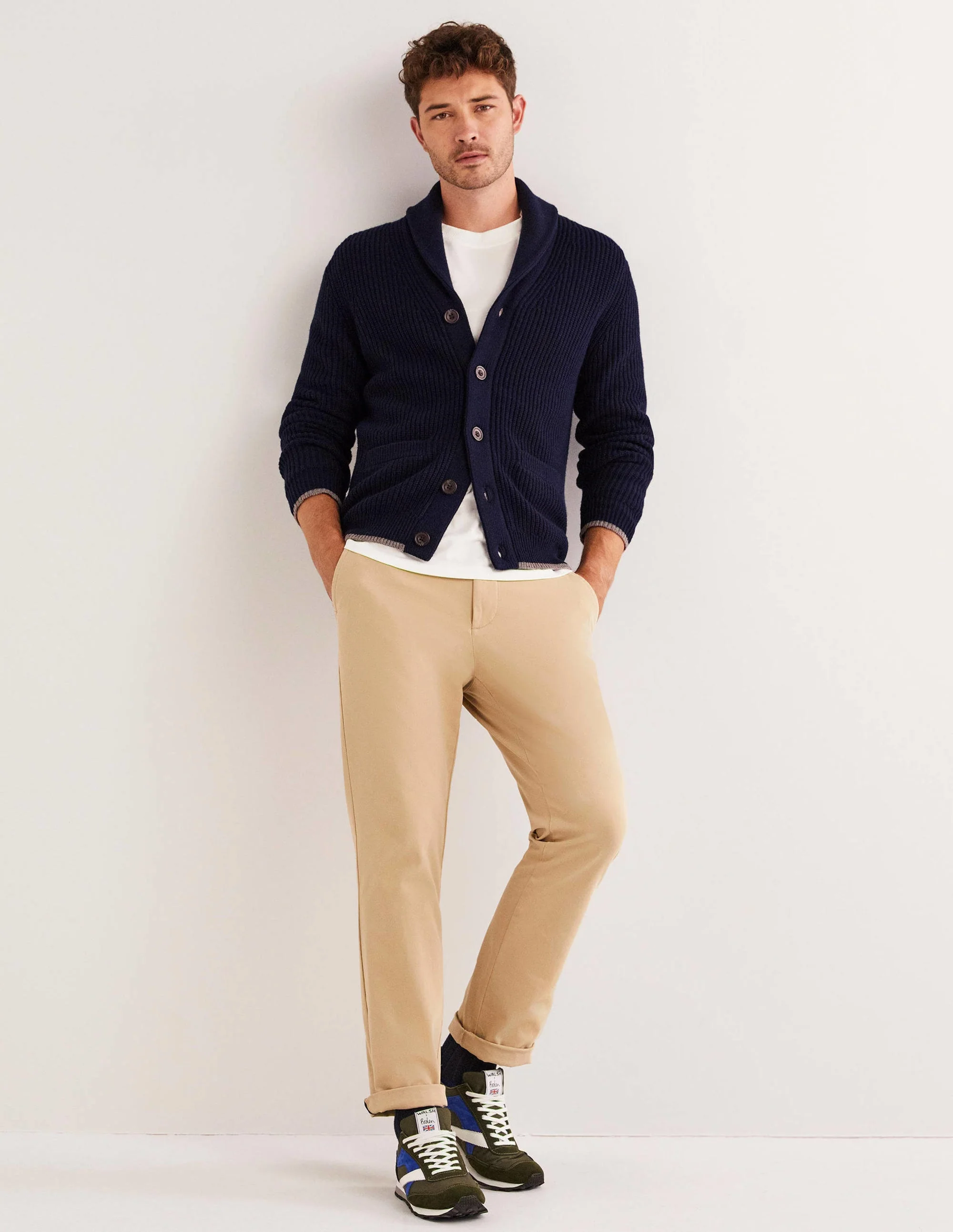 Shawl Cardigan-Navy - Image 4